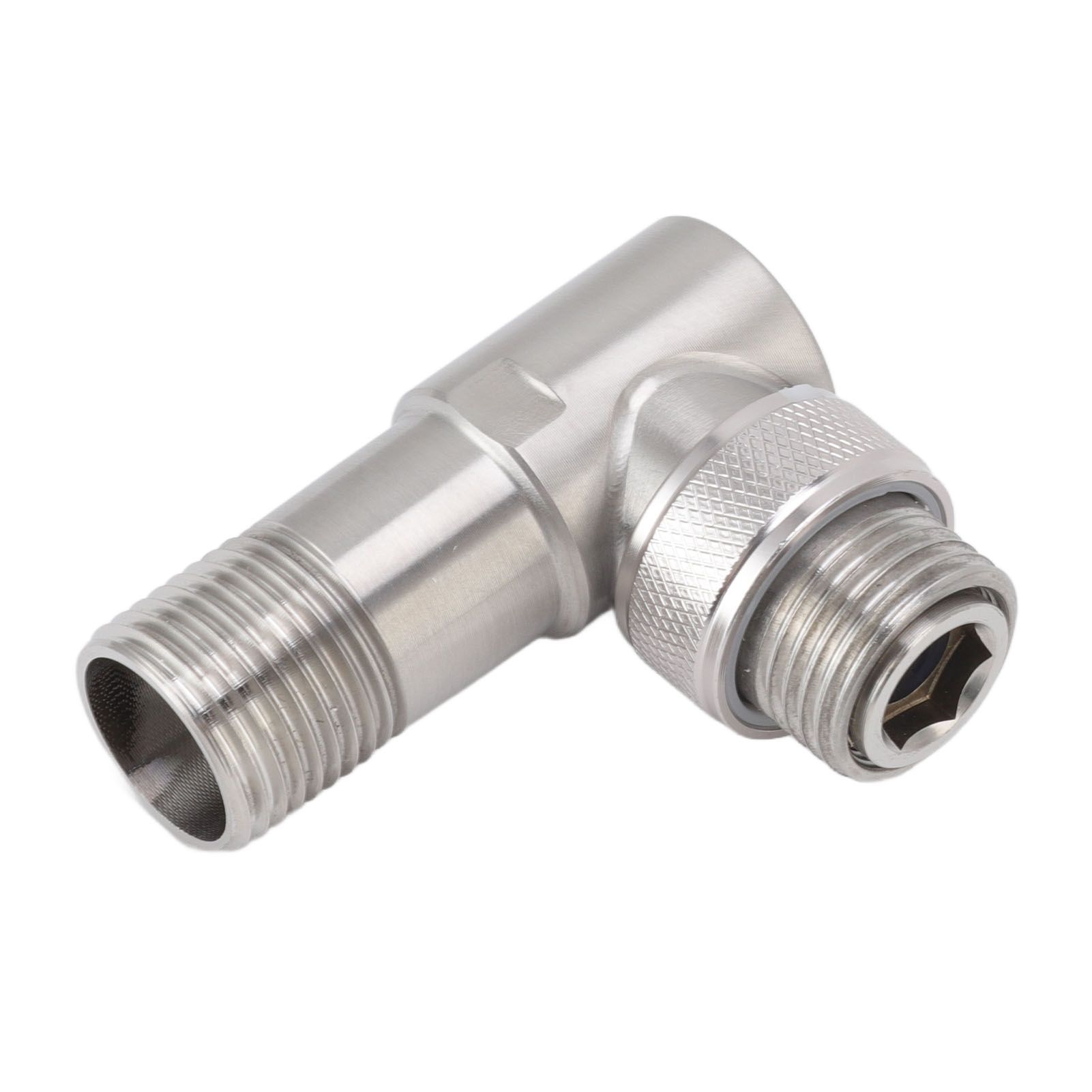 Angle Stop Valve Male G1/2 304 Stainless Steel 1 in 2 Out Integrated Design view 6