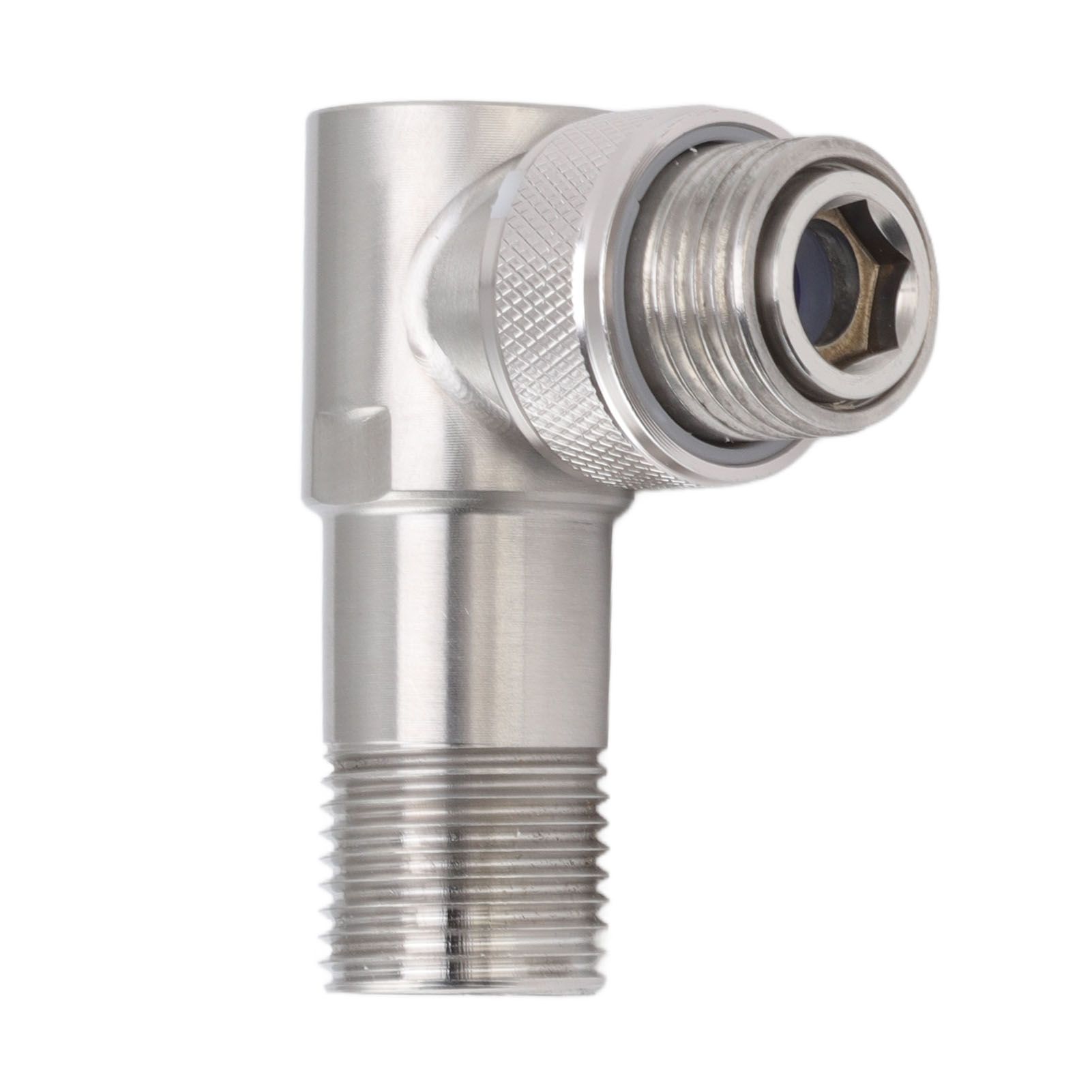 Angle Stop Valve Male G1/2 304 Stainless Steel 1 in 2 Out Integrated Design view 10