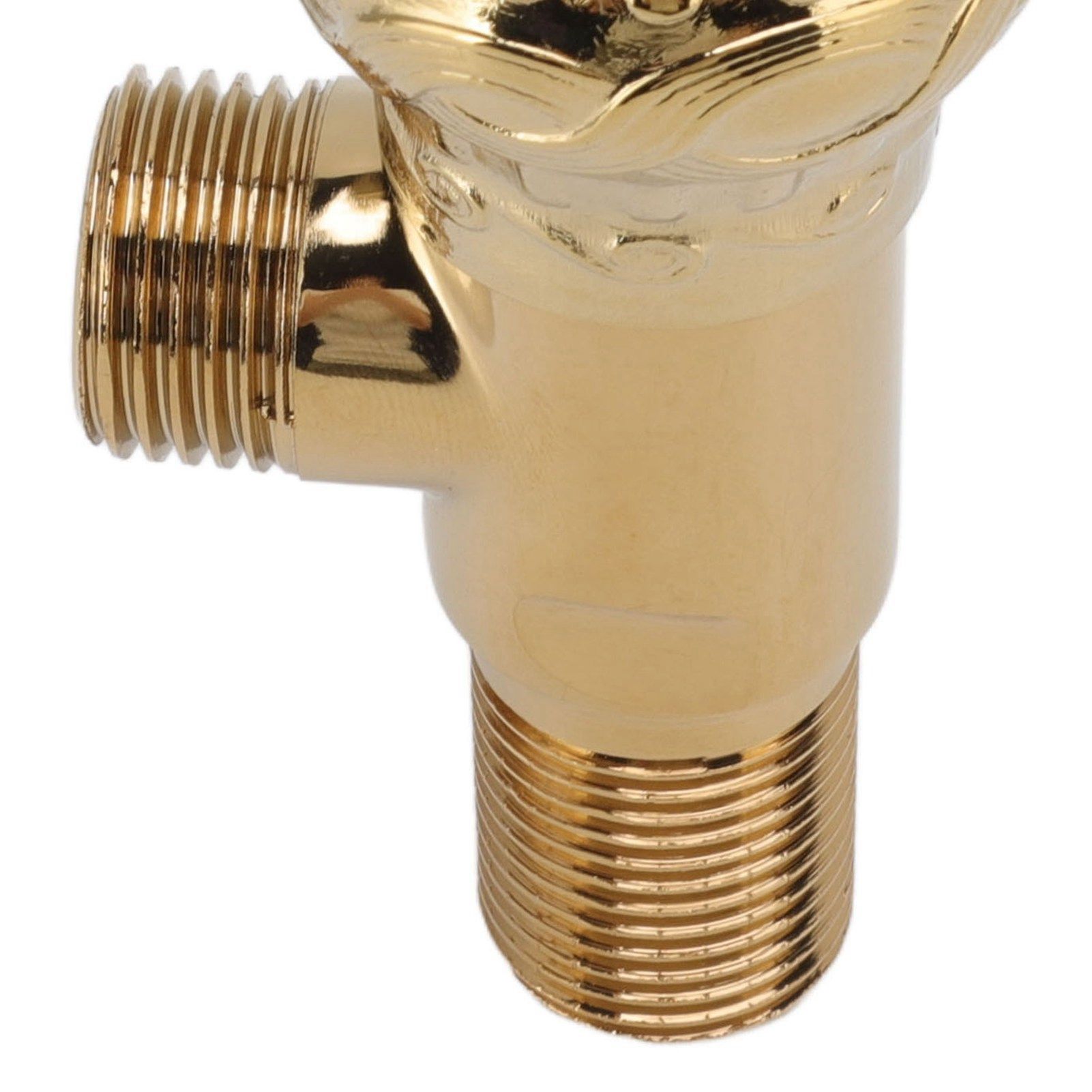 Angle Stop Valve Gold Antique Full Copper Carving Thicken Cold Hot Faucet view 15