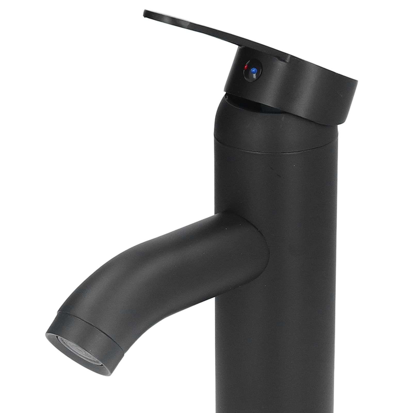 Black Faucet Bathroom G1/2 Stainless Steel Easy Control Matte Black Tall view 13