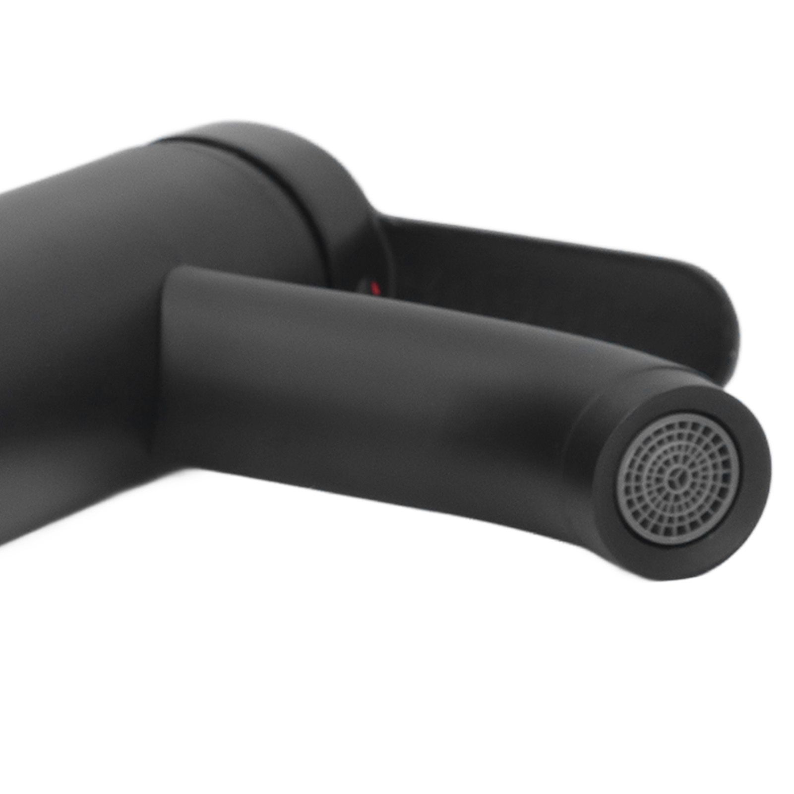 Black Faucet Bathroom G1/2 Stainless Steel Easy Control Matte Black Tall view 14