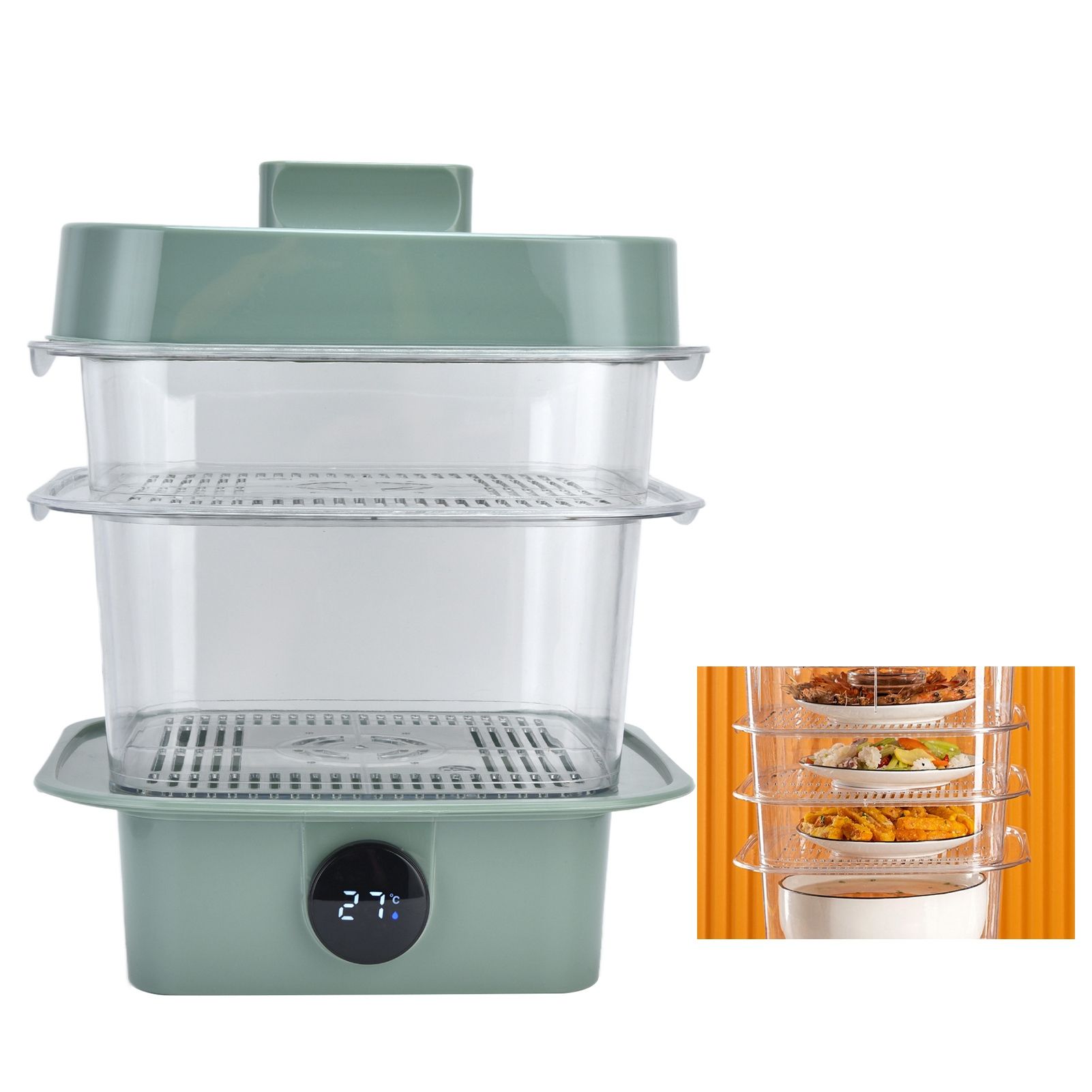 4Pcs/Set Multilayer Food Insulation Cover Transparent Leftovers Dust Cover view 11
