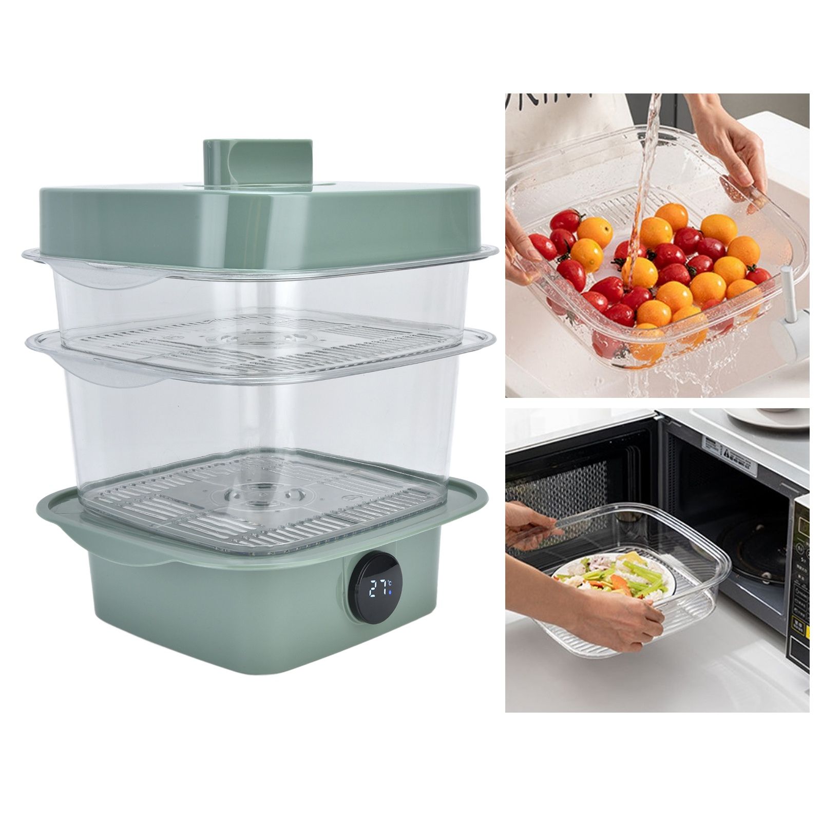 4Pcs/Set Multilayer Food Insulation Cover Transparent Leftovers Dust Cover view 12