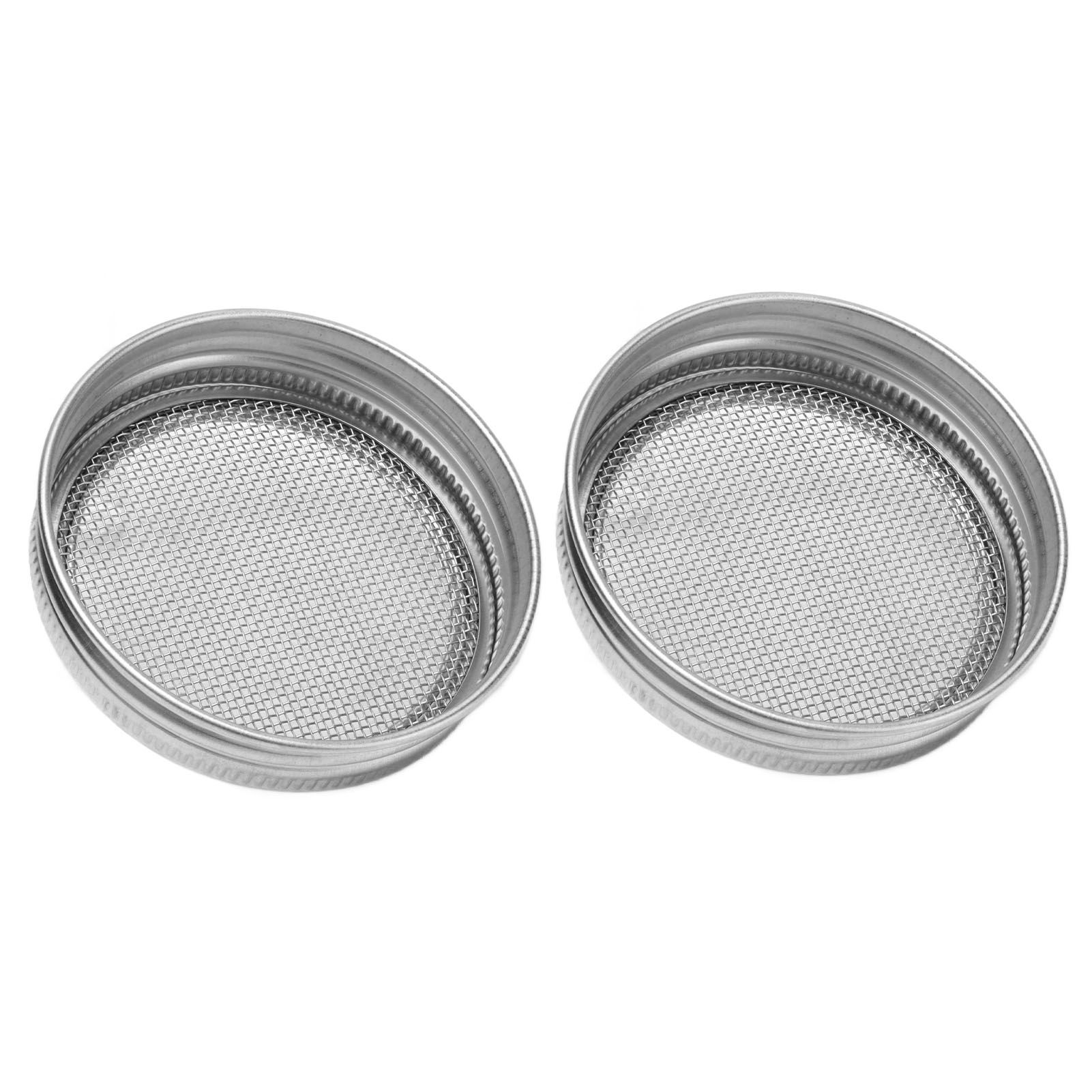 2Pcs Seed Sprouting Jar Filter Lids Stainless Steel Germination Accessory for view 2