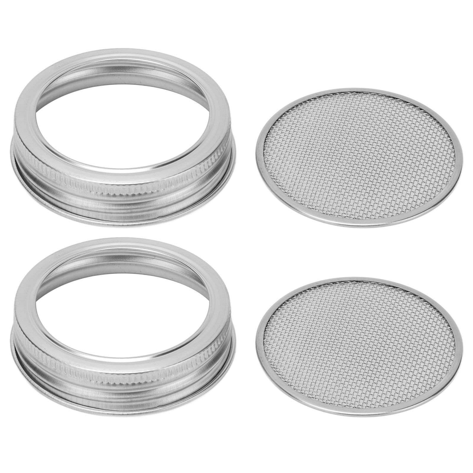 2Pcs Seed Sprouting Jar Filter Lids Stainless Steel Germination Accessory for view 7