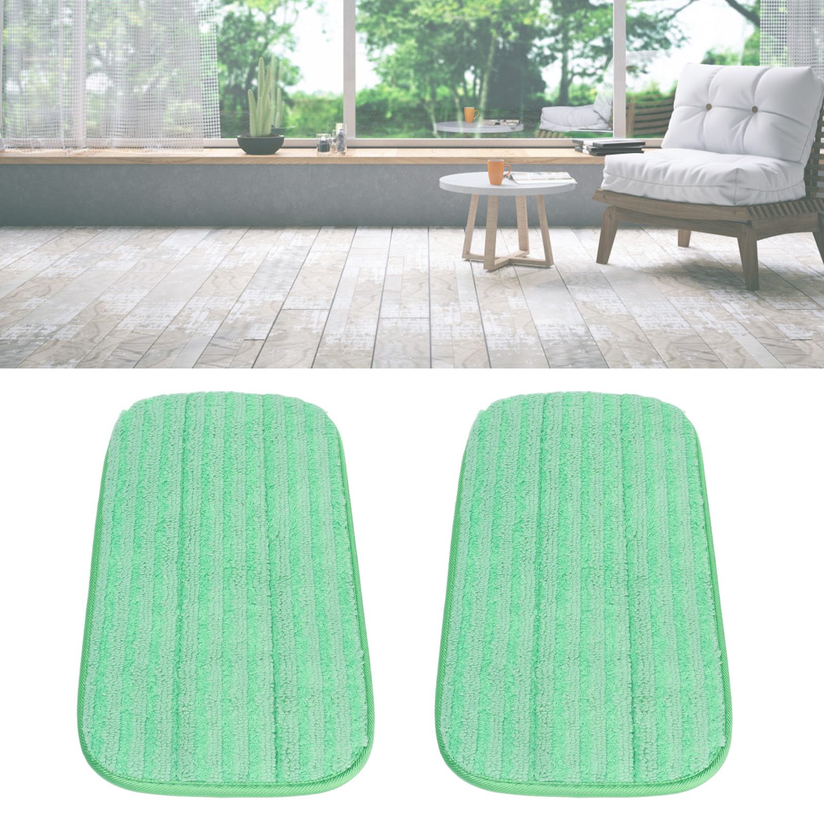 2PCS Mop Pad Microfiber Wet Dry Mop Cloth Reusable Mop Head Accessories for view 12