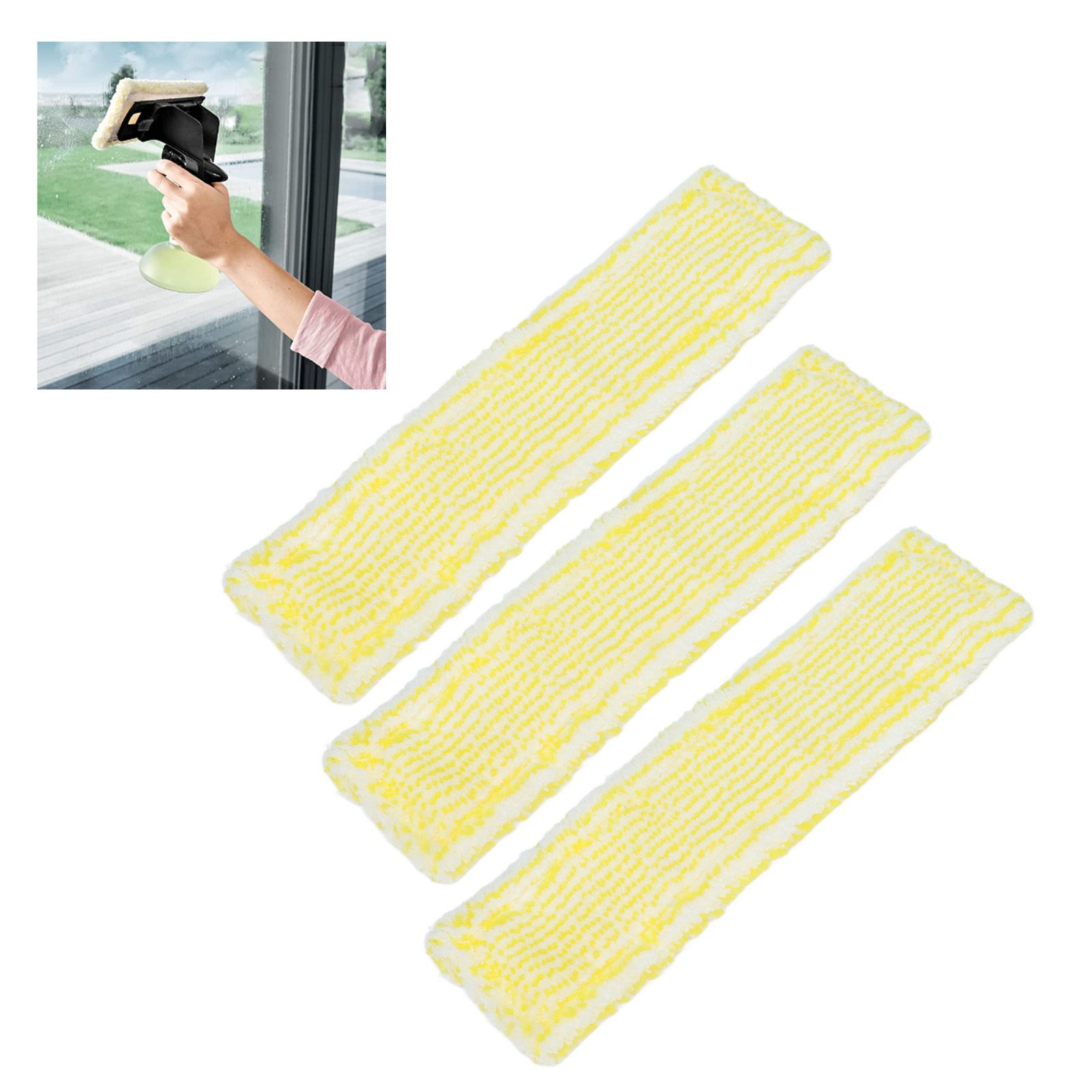 3Pcs Microfiber Window Cleaner Pad Replacement Fit for Karcher WV2 WV5 Window view 11