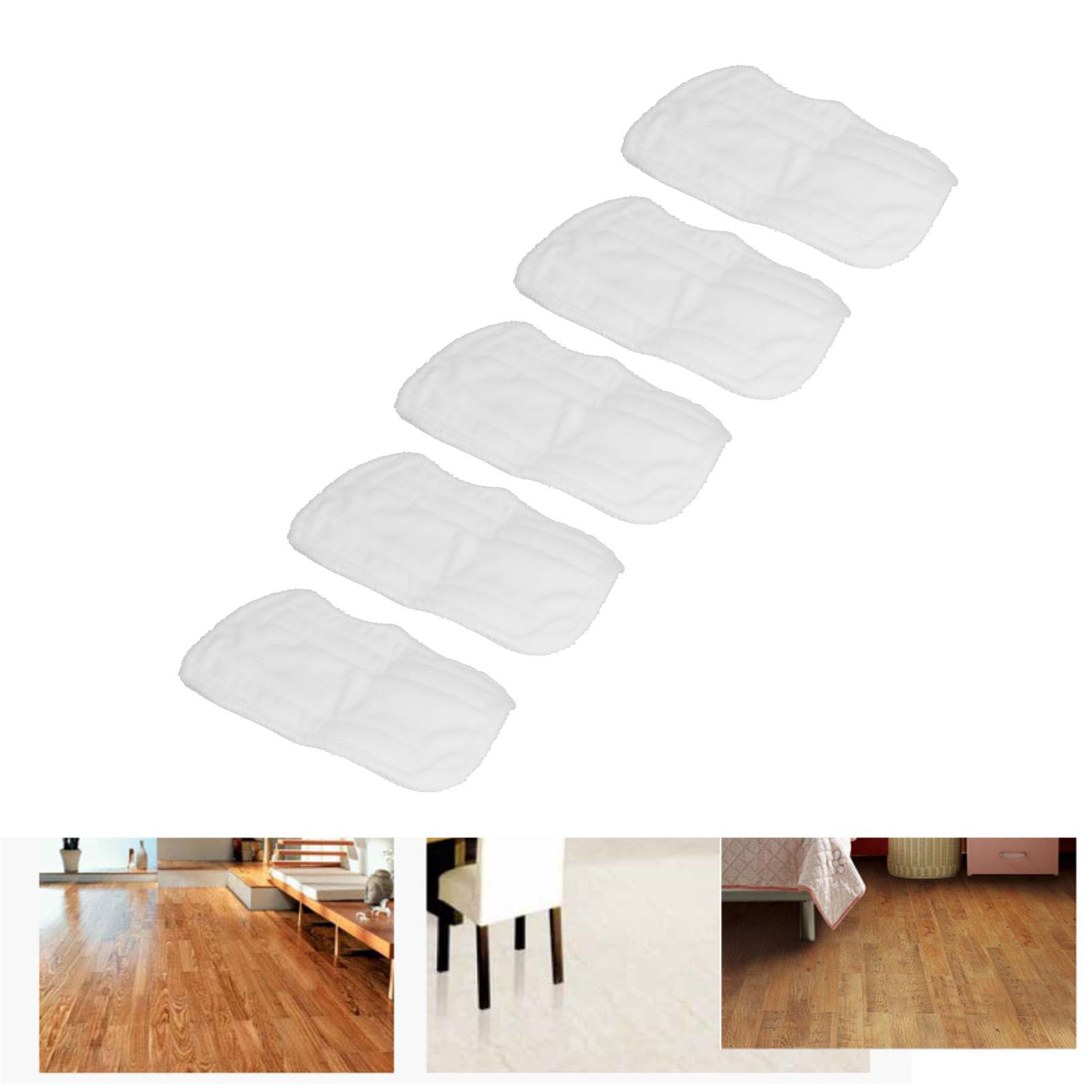 5PCS Cleaning Mop Cloth White Microfiber Mop Pad Mop Head Accessories for view 11