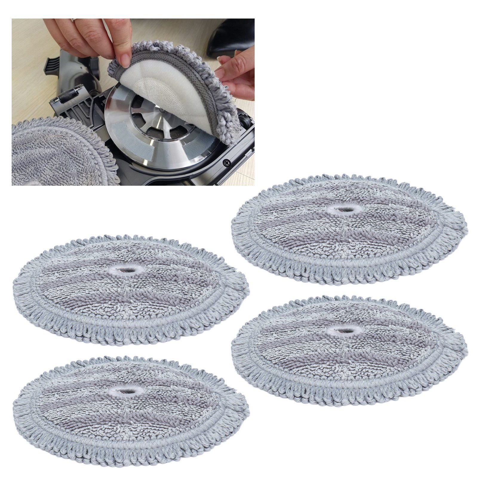 4PCS Fiber Mopping Pads High Strength Mop Cleaning Cloth Replacement Accessory view 11