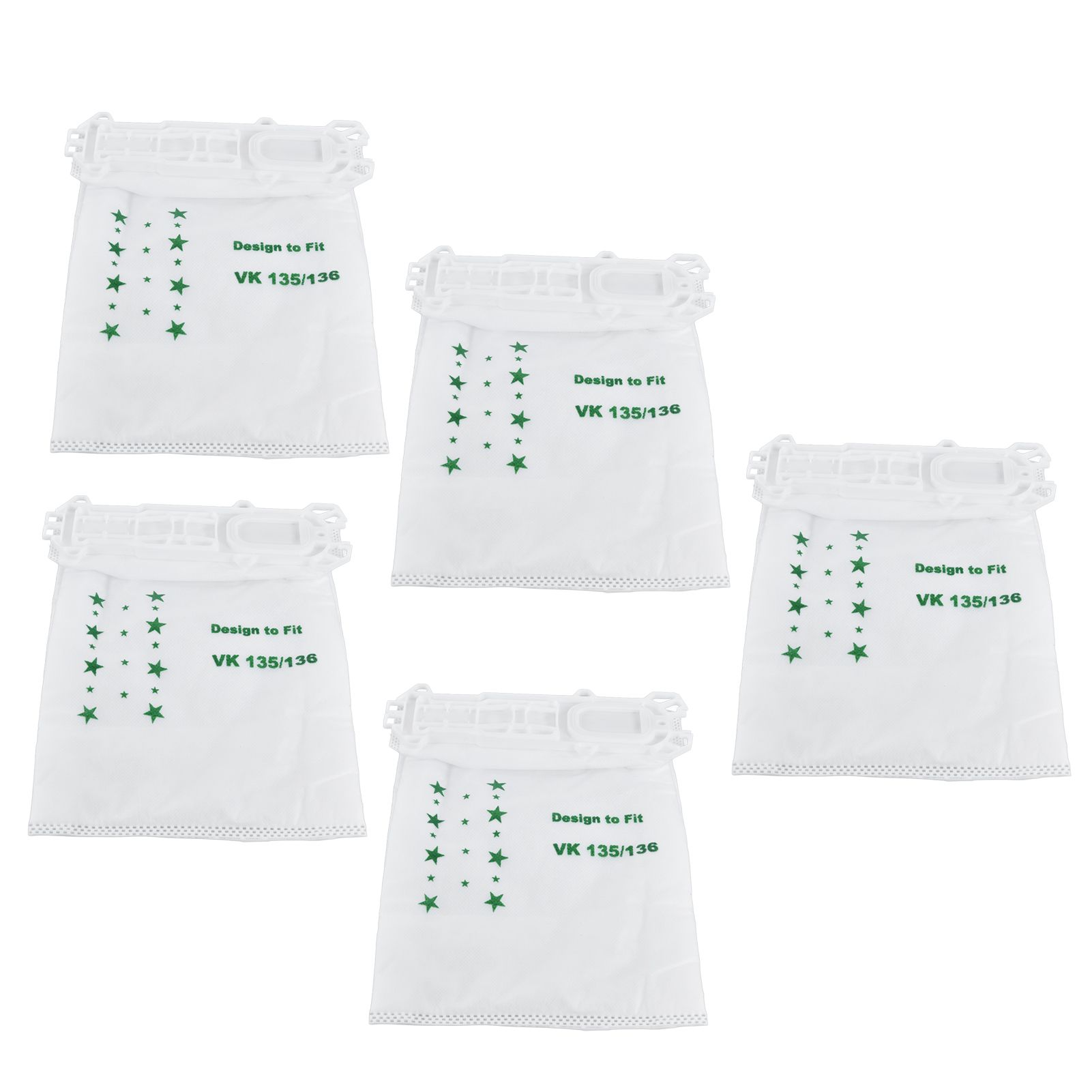 5PCS Vacuum Cleaner Dust Bag Nonwoven Vacuum Cleaner Garbage Bag for VORWERK view 3
