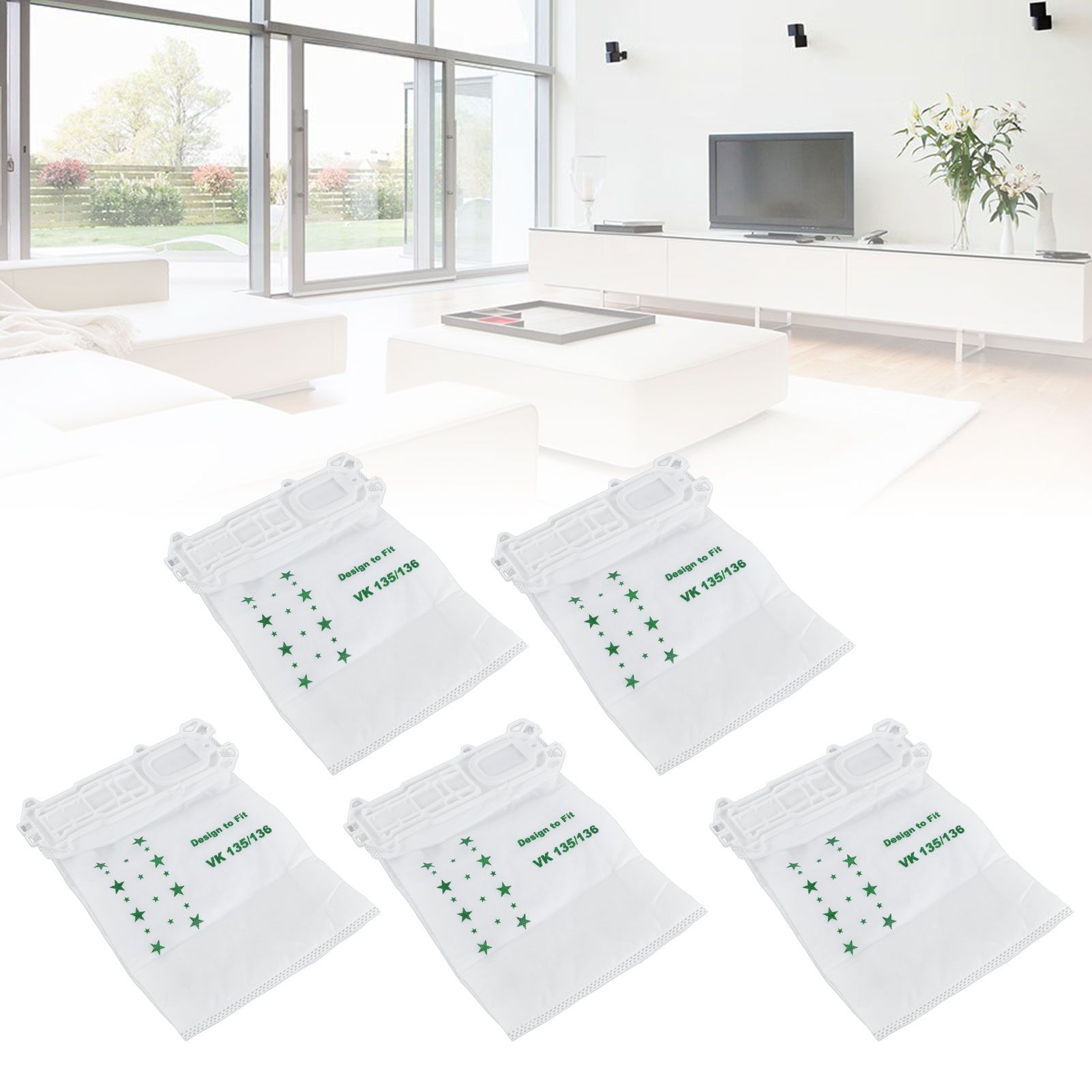 5PCS Vacuum Cleaner Dust Bag Nonwoven Vacuum Cleaner Garbage Bag for VORWERK view 11