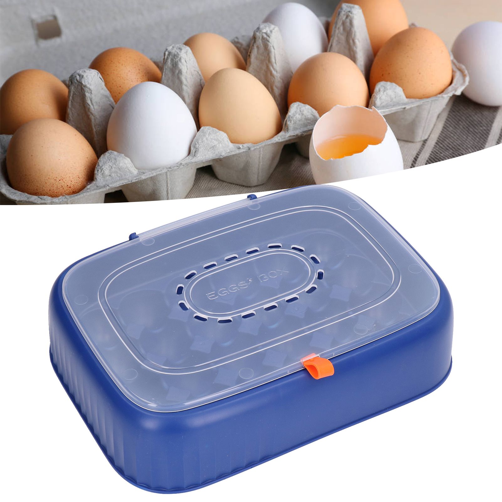 24 Eggs Containers ABS Egg Tray Storage Box Refrigerator Organizer Bins with view 12