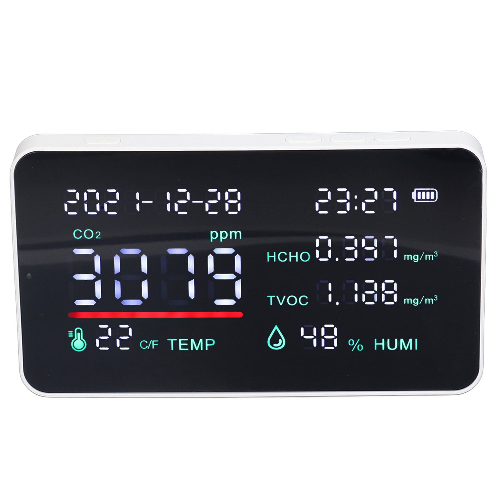 Air Quality Monitor Semiconductor USB Charging Indoor Temperature Humidity view 5