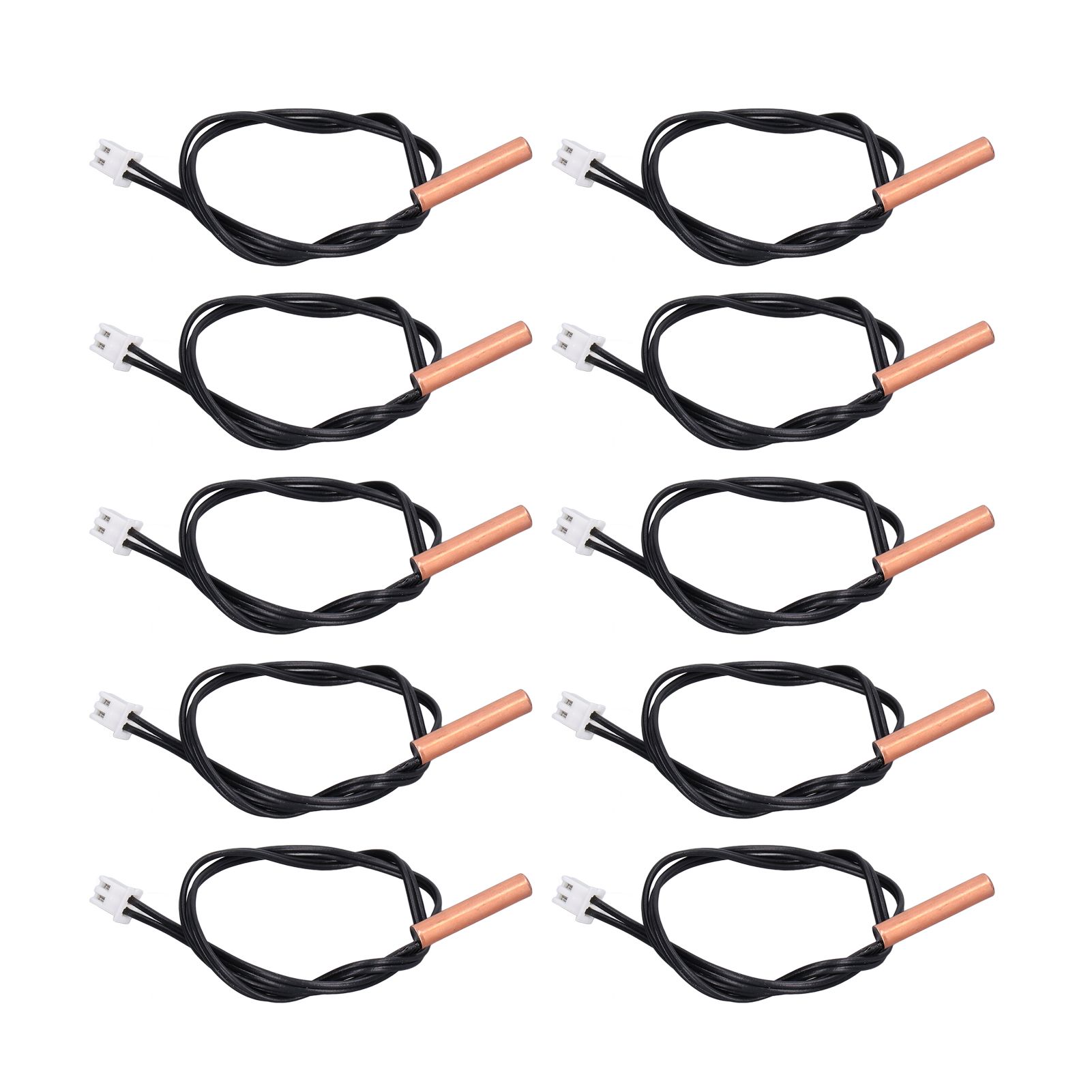 10Pcs 10K Temp Sensor Probe PVC Copper Waterproof NTC Thermistor Probes for