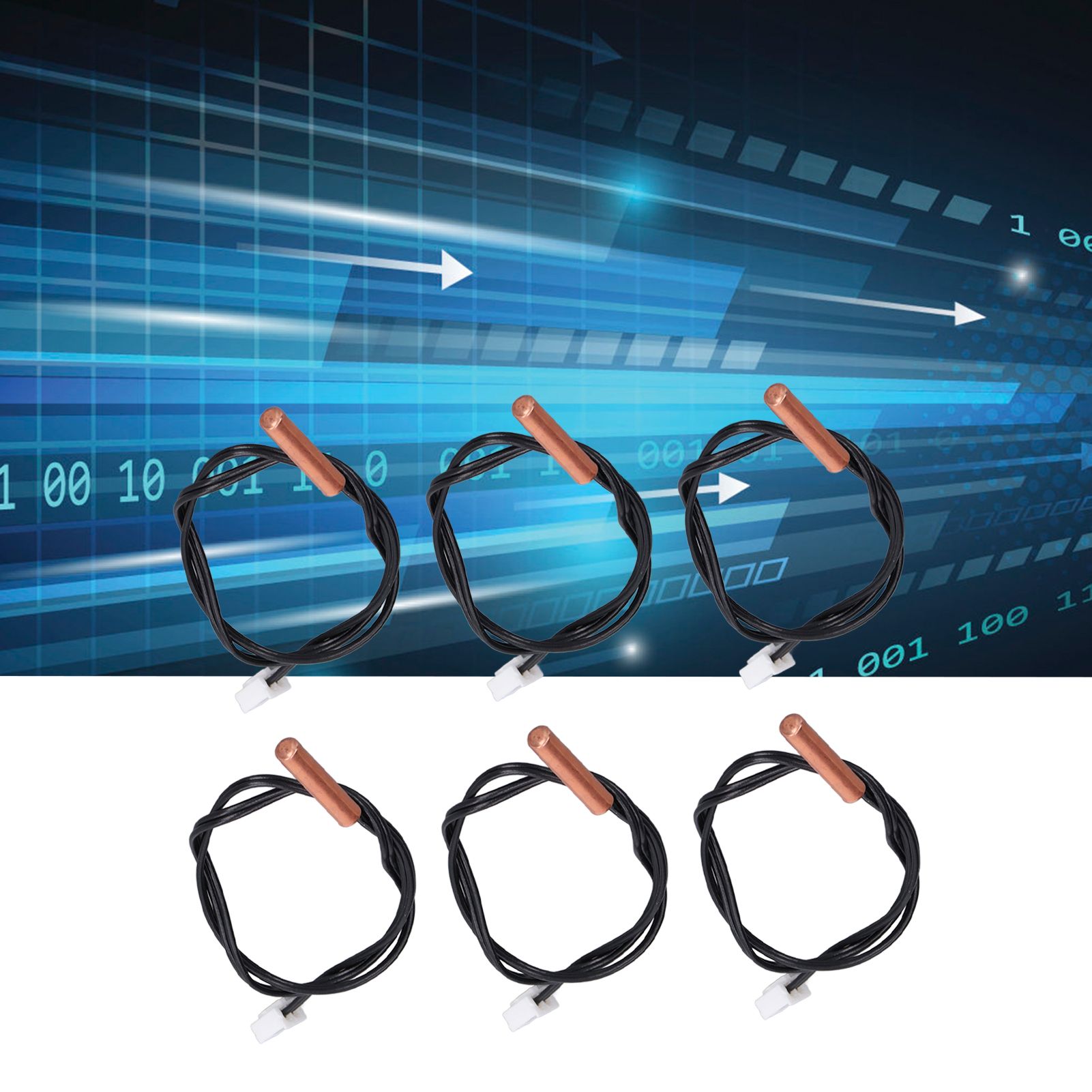 10Pcs 10K Temp Sensor Probe PVC Copper Waterproof NTC Thermistor Probes for view 12