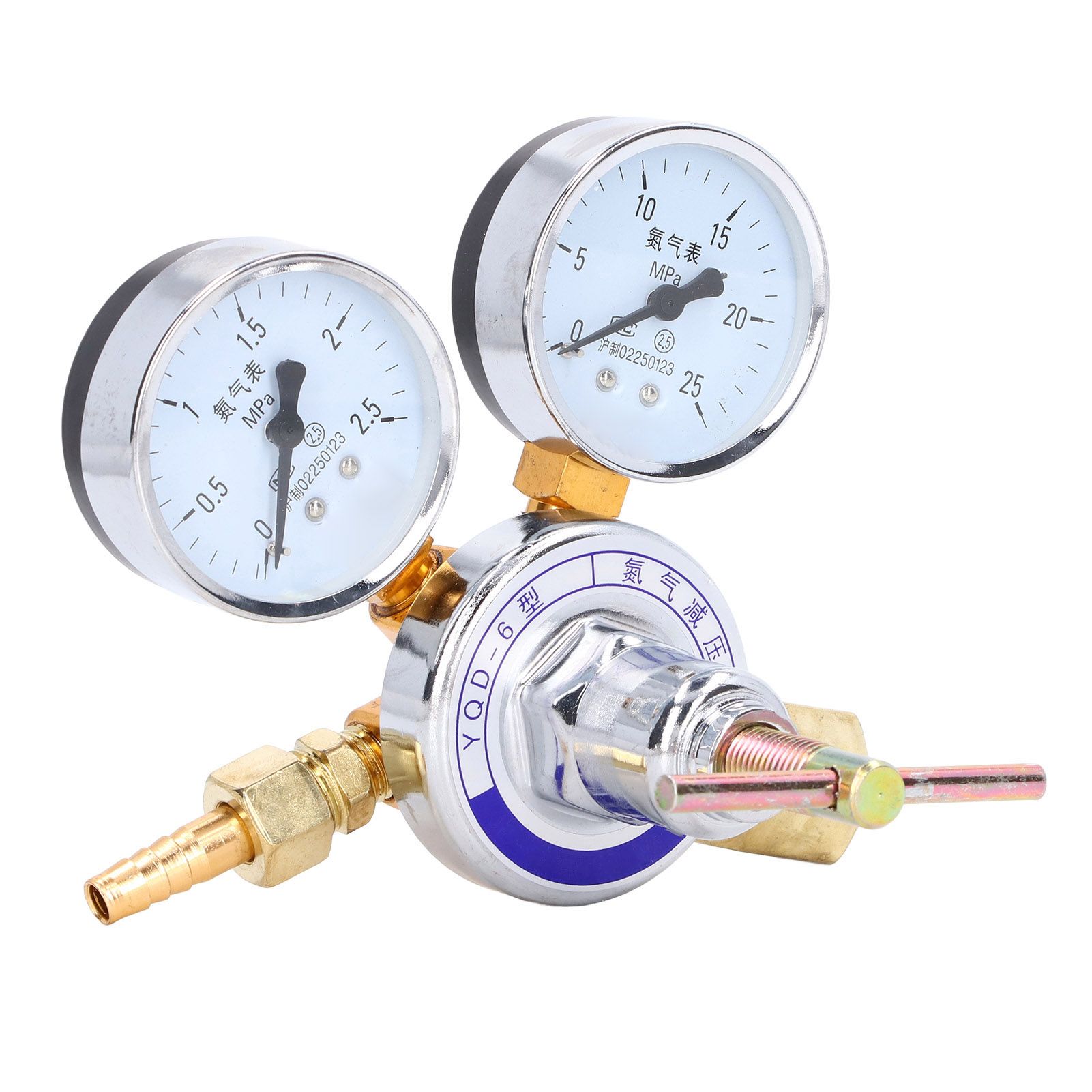 Nitrogen Regulator Gauge Kit Pressure Reducing Valve Brass Inlet Outlet Meter view 2