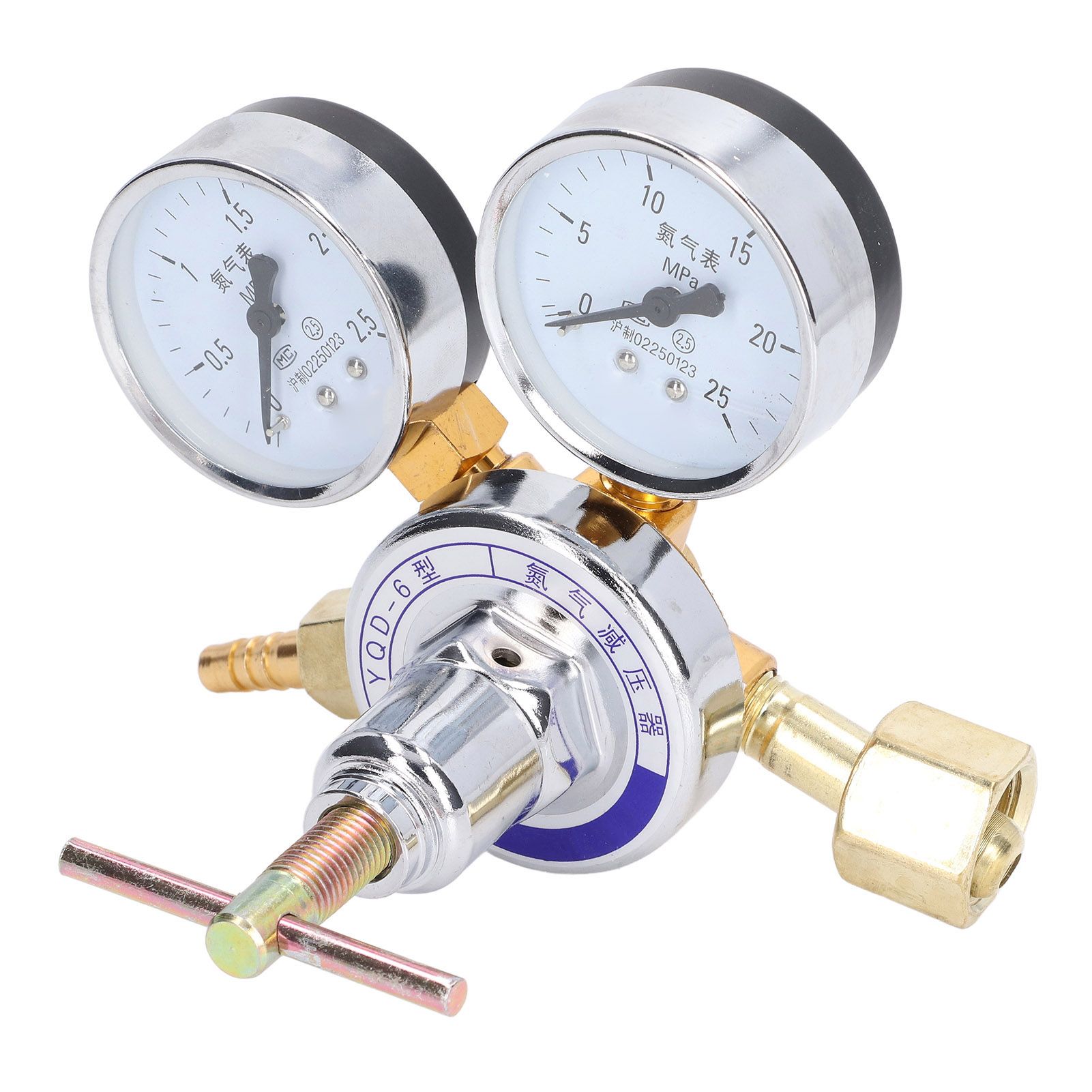 Nitrogen Regulator Gauge Kit Pressure Reducing Valve Brass Inlet Outlet Meter view 3
