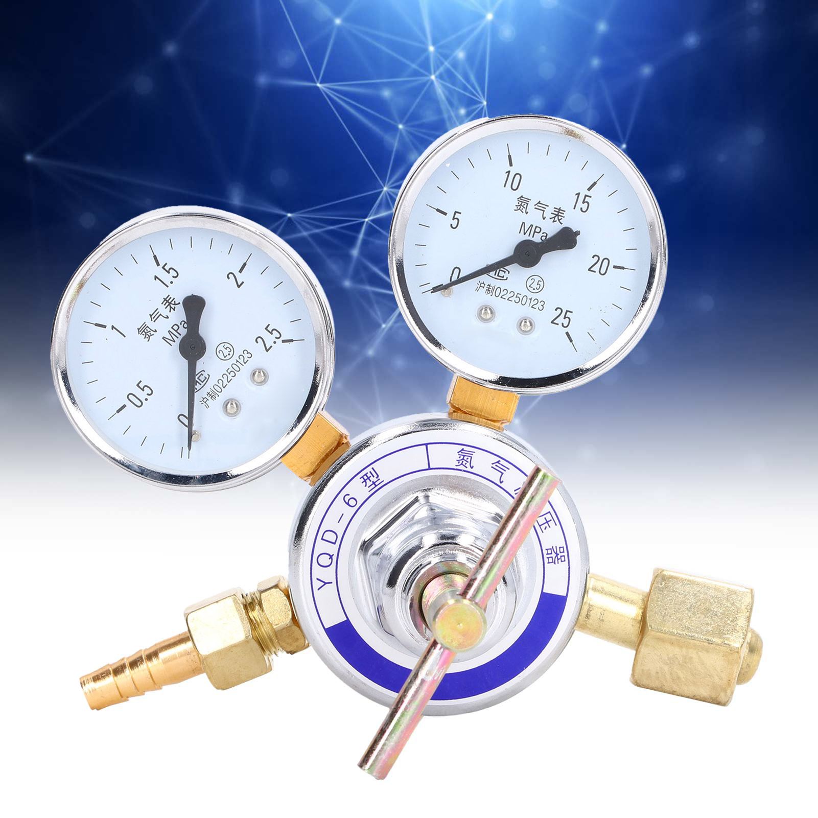 Nitrogen Regulator Gauge Kit Pressure Reducing Valve Brass Inlet Outlet Meter view 11