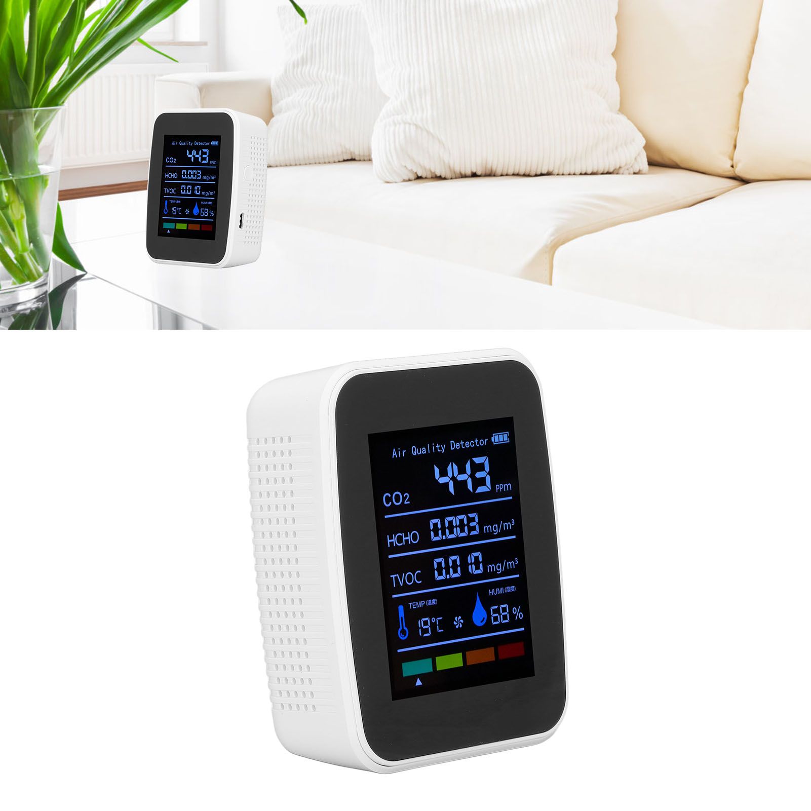 Air Quality Detector 5in1 Intelligent Anti Interference Ability Indoor view 12