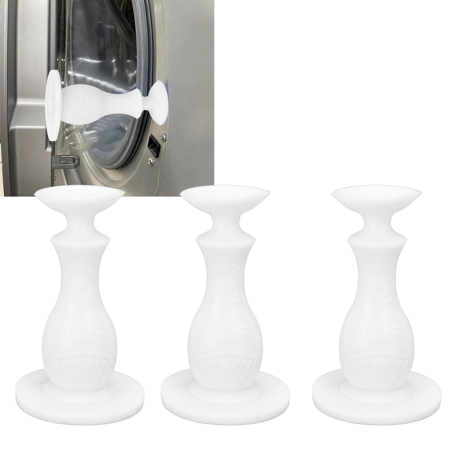 3Pcs Washer Door Stopper Front Load Washing Machine Door Holder Prop Rubber view 11