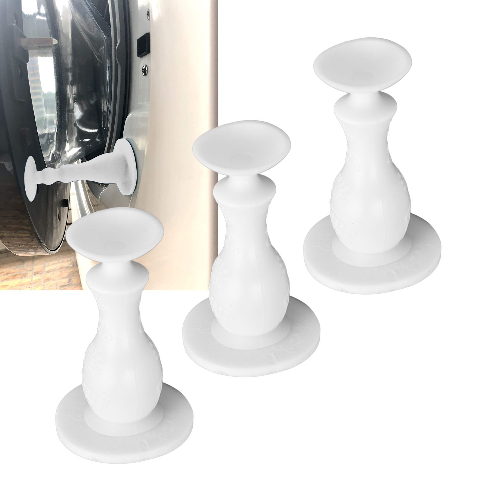 3Pcs Washer Door Stopper Front Load Washing Machine Door Holder Prop Rubber view 12