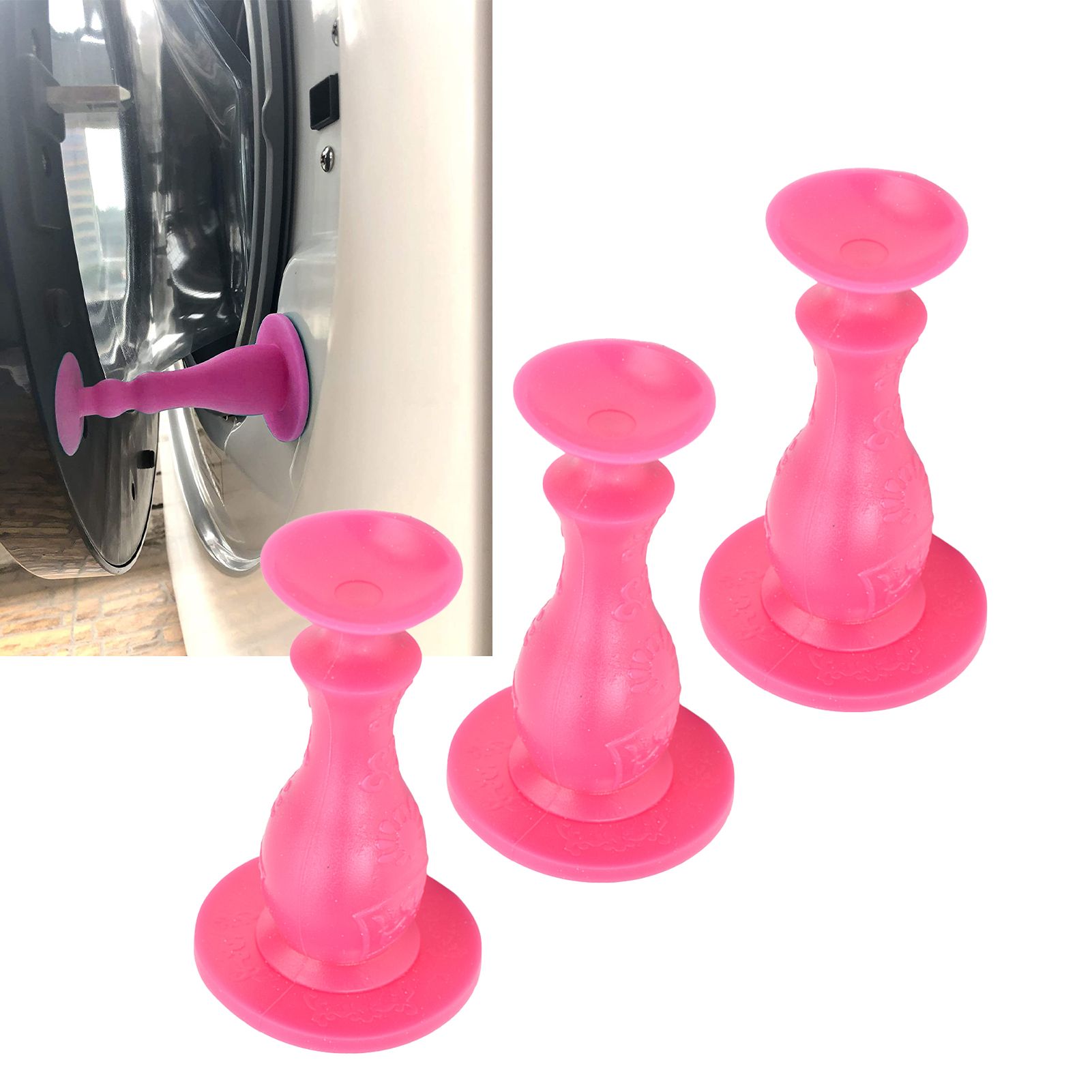 3Pcs Washer Door Stopper Front Load Washing Machine Door Holder Prop Rubber view 12