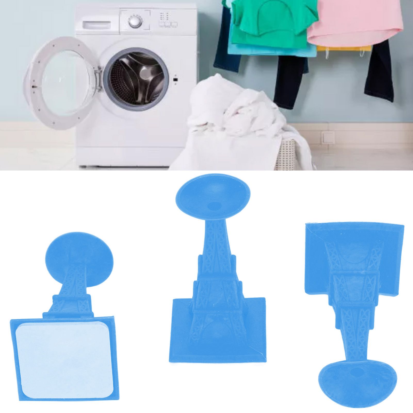 3Pcs Washer Door Prop Tower Type Soft Durable Suction Cup Design Front Load view 12