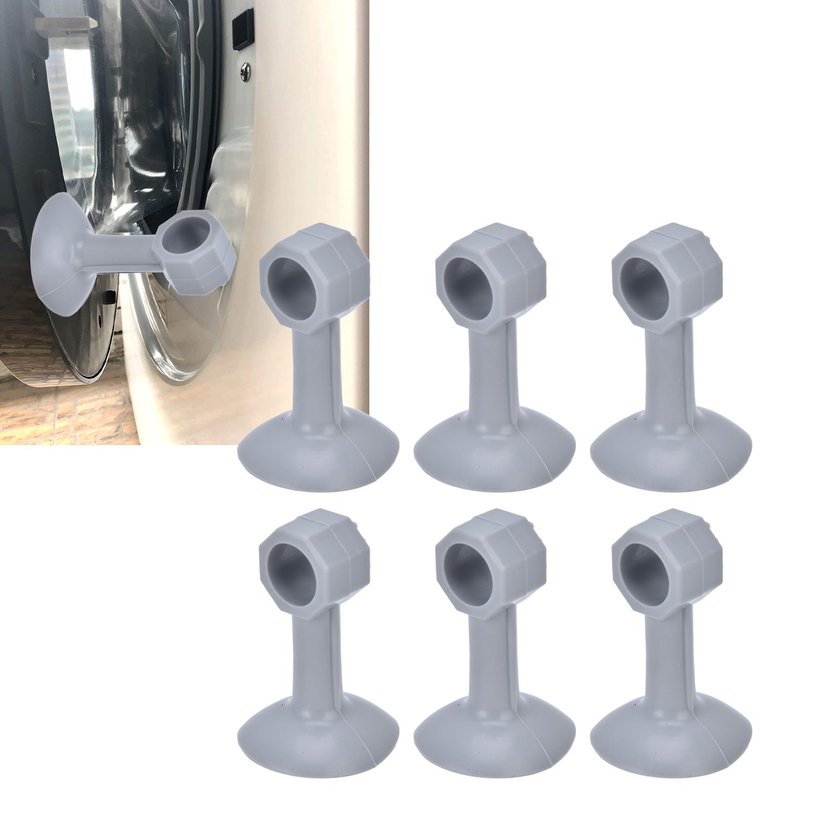 10Pcs Round Rubber Washer Door Stopper Washing Machine Door Holder Prop Holder view 11