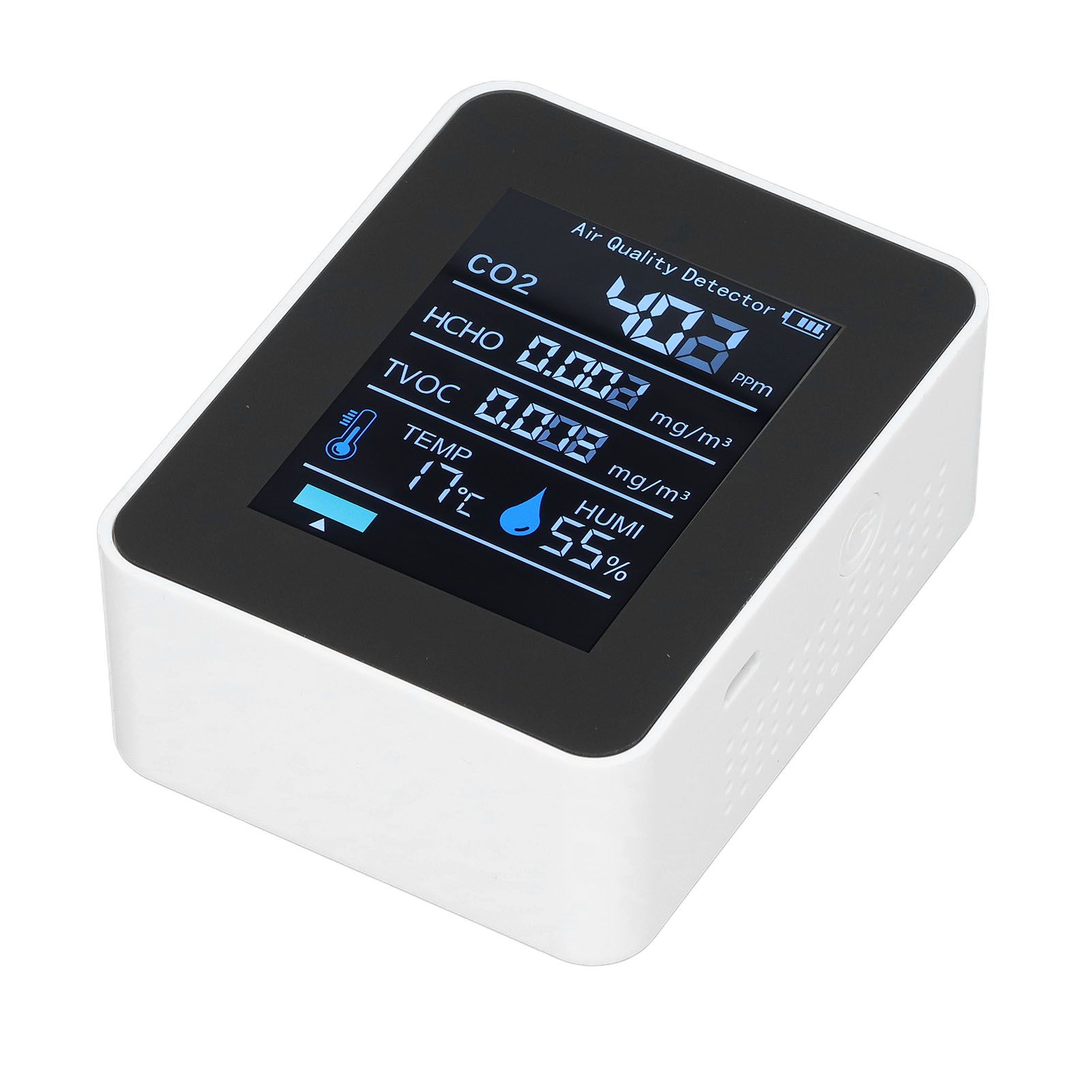 5 in 1 Air Quality Monitor Bluetooth APP Carbon Dioxide Detector USB Charging view 2