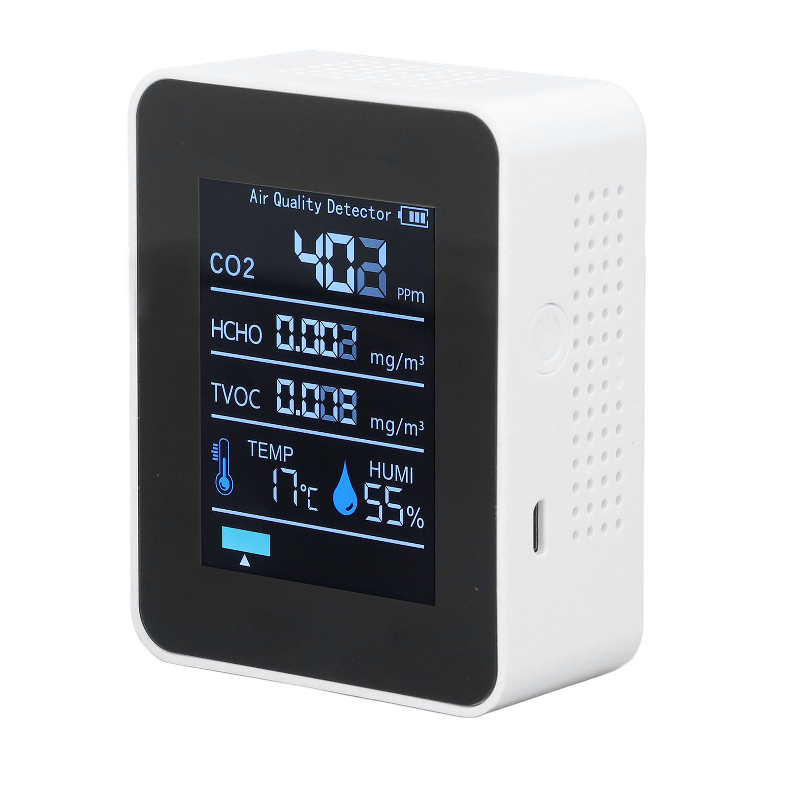 5 in 1 Air Quality Monitor Bluetooth APP Carbon Dioxide Detector USB Charging view 3