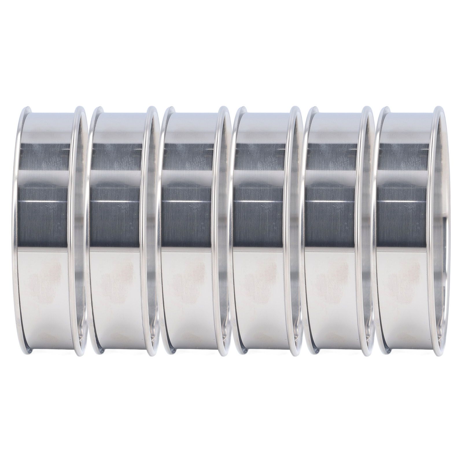 6 PCS Crumpet Rings Double Volume Easy Demoulding DIY Stainless Steel English view 2