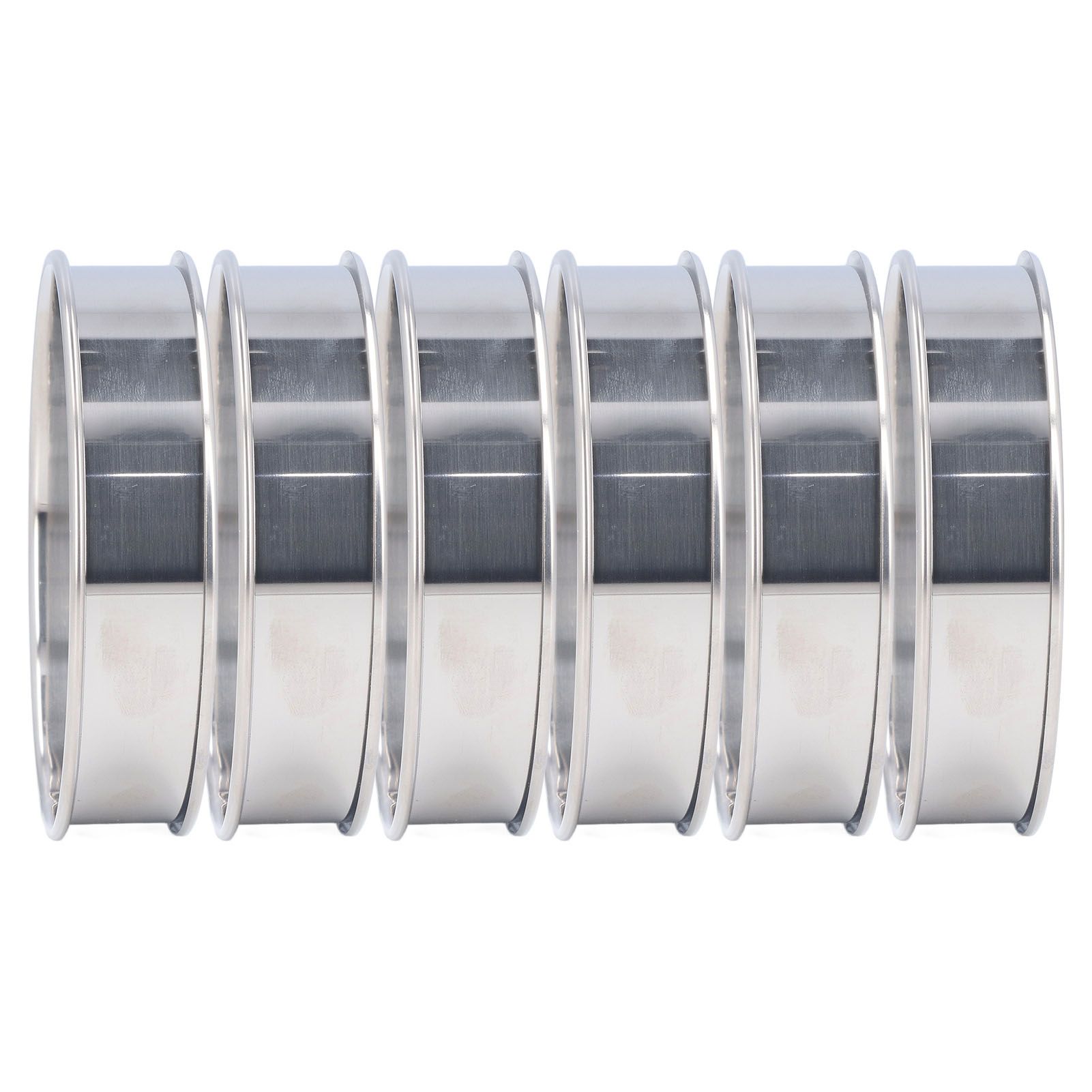 6 PCS Crumpet Rings Double Volume Easy Demoulding DIY Stainless Steel English view 3