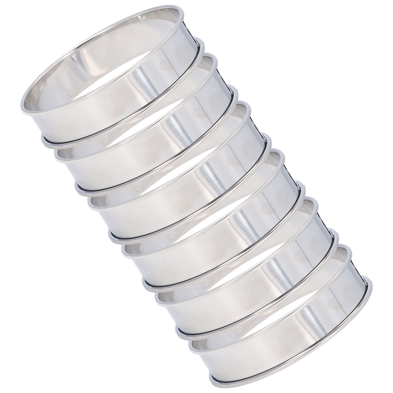 6 PCS Crumpet Rings Double Volume Easy Demoulding DIY Stainless Steel English view 5
