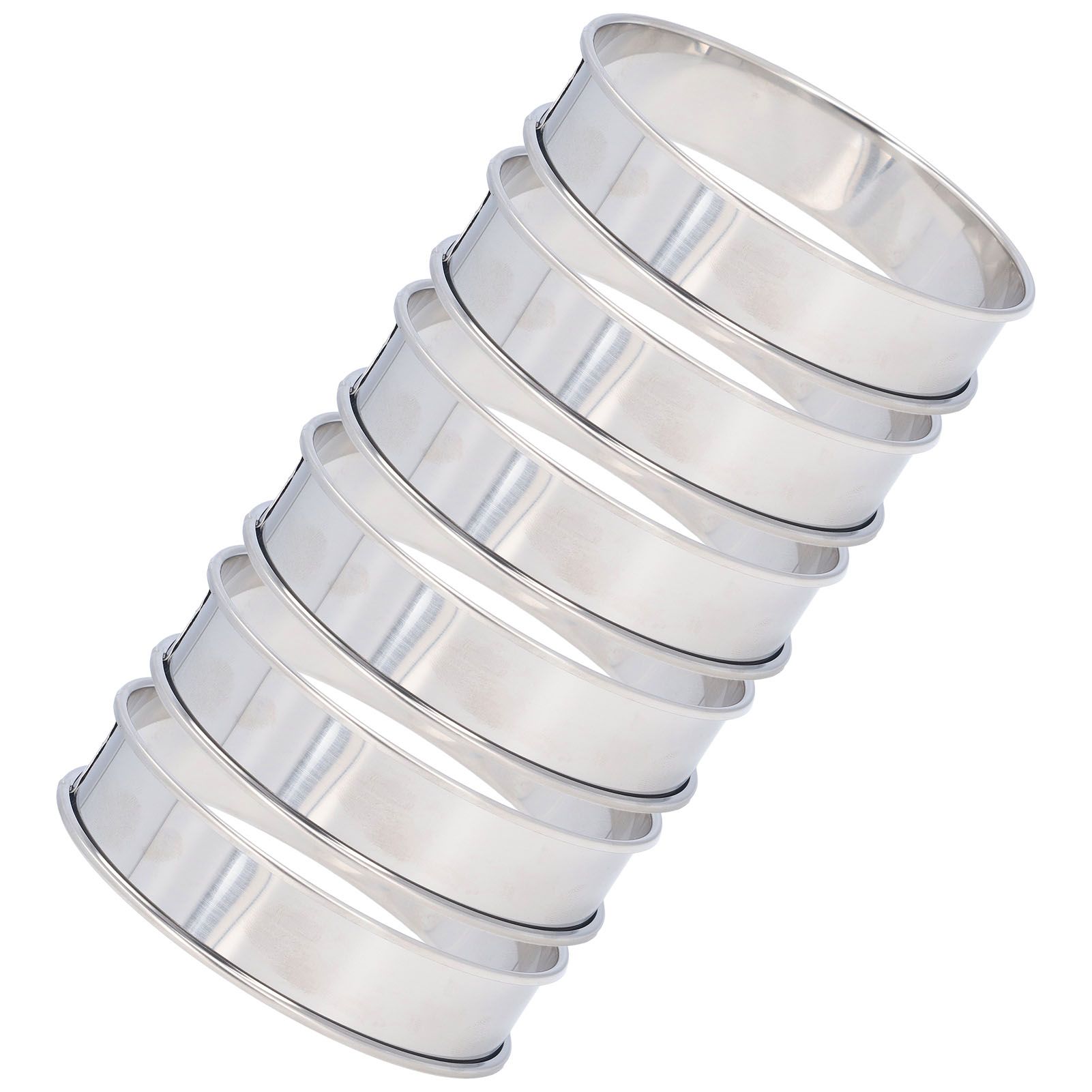 6 PCS Crumpet Rings Double Volume Easy Demoulding DIY Stainless Steel English view 6