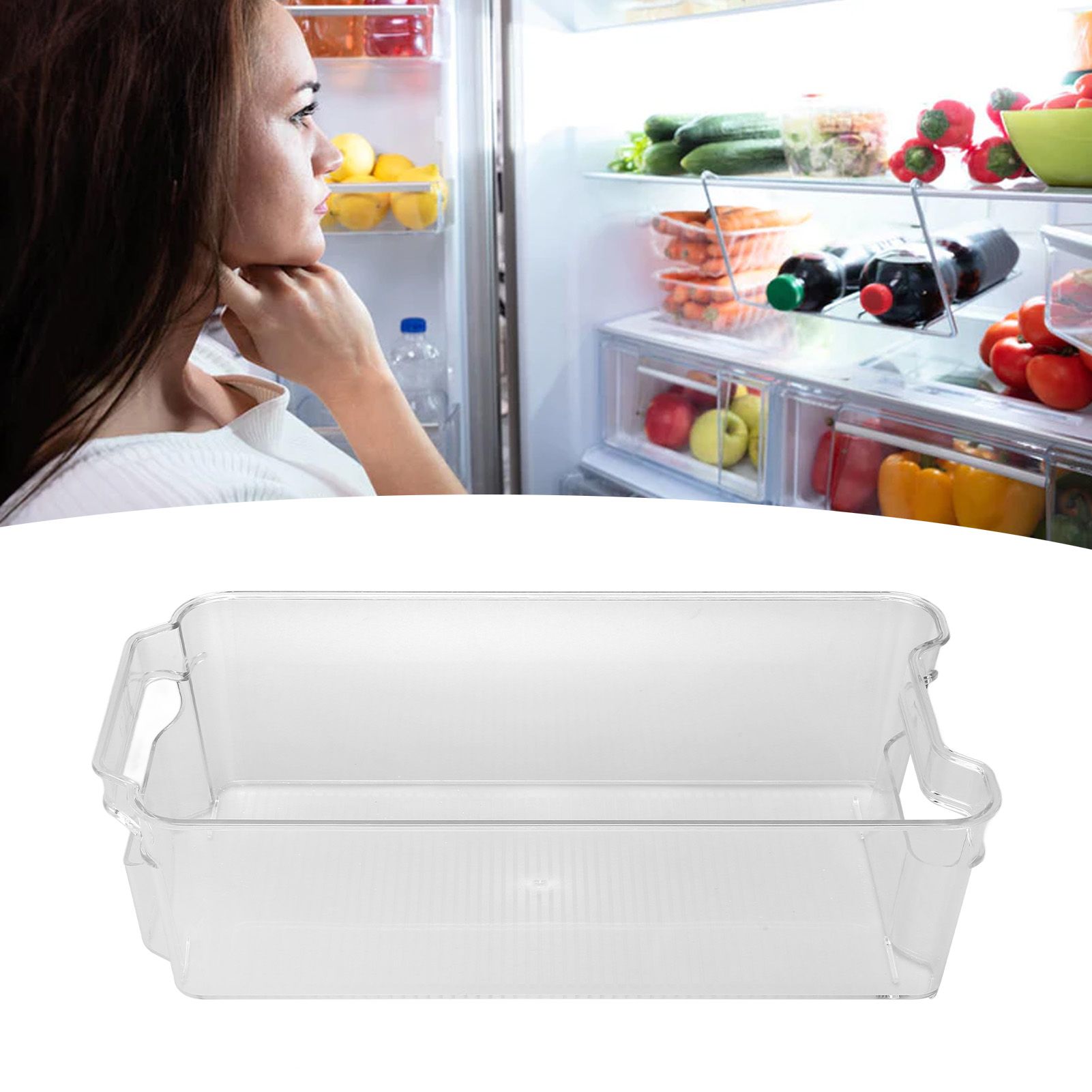 Refrigerator Storage Container PET Large Capacity Visual Design Safe Harmless view 11