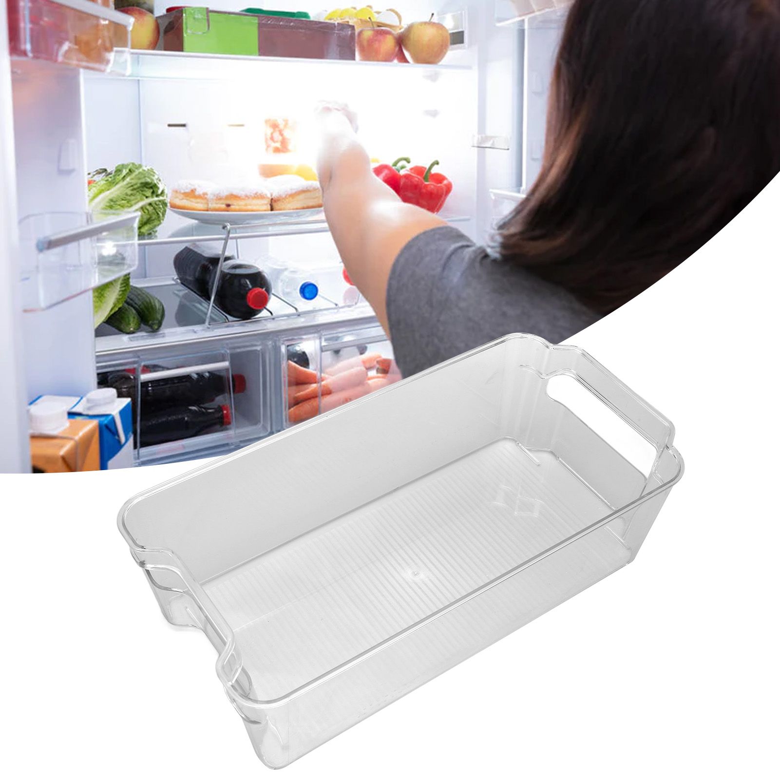 Refrigerator Storage Container PET Large Capacity Visual Design Safe Harmless view 12