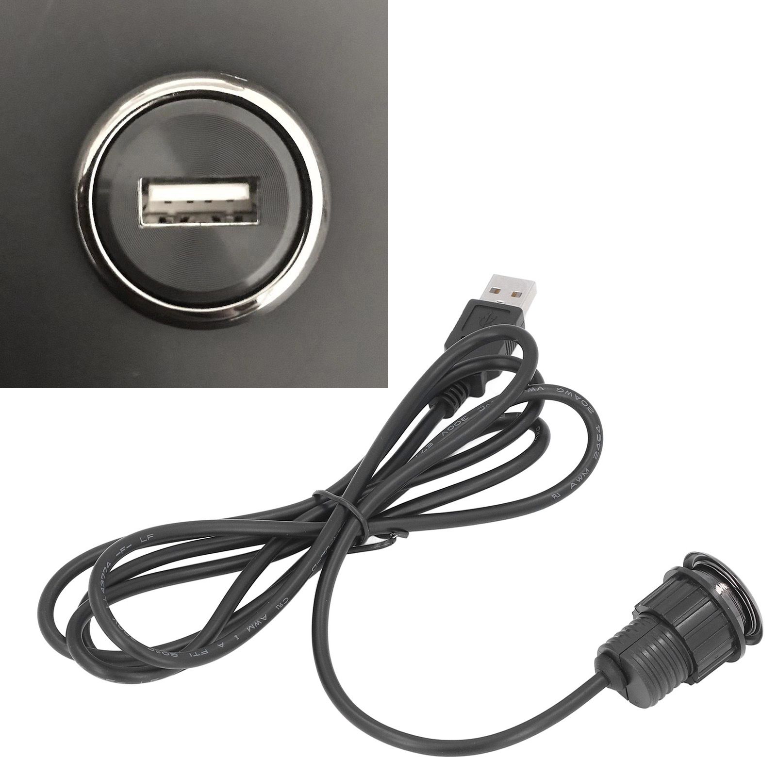 Recessed USB Charging Grommet Good Protection Fast Charge Embedded view 12