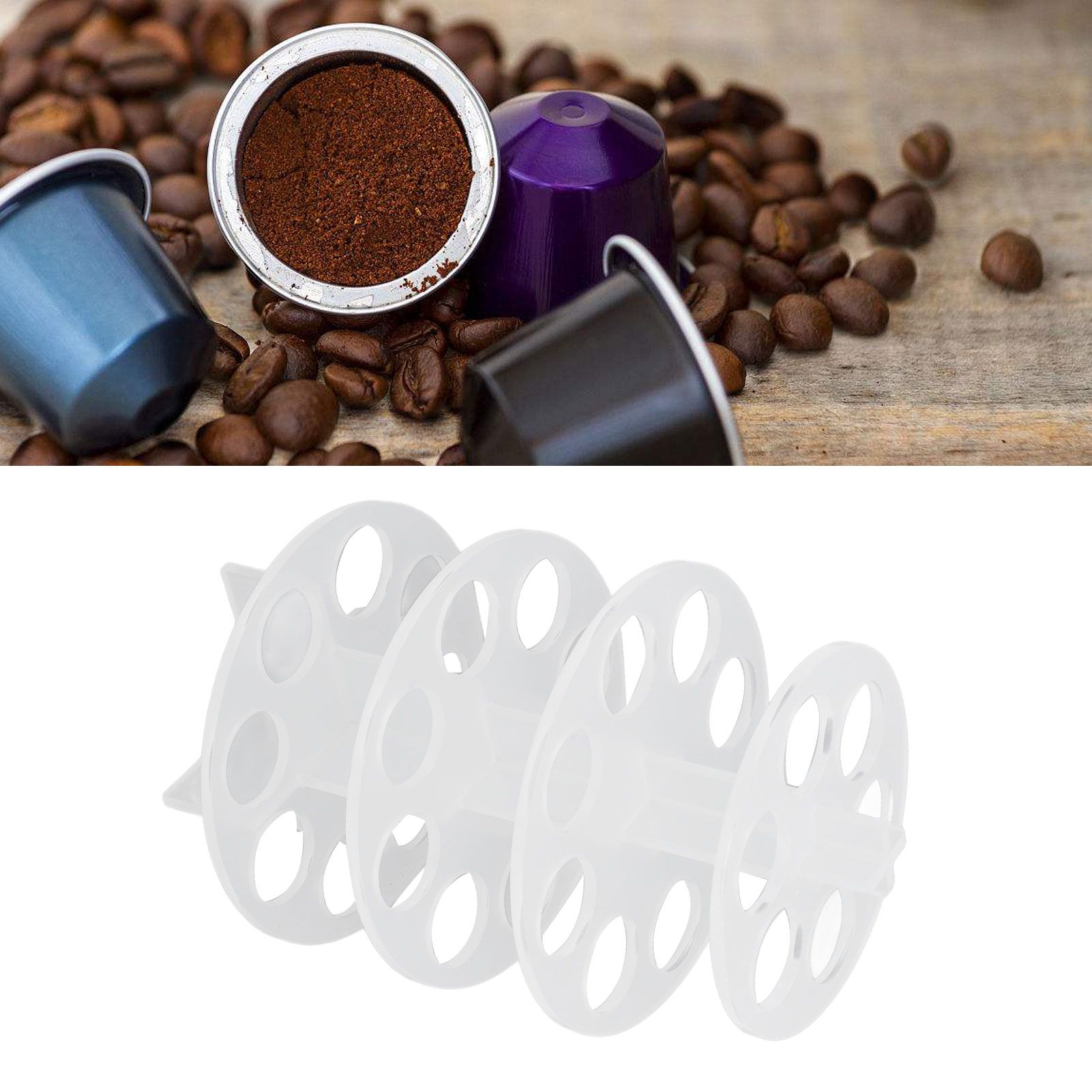 30 Holes Coffee Carousel Holder Coffee Pod Organizer Storage Rack Acrylic view 11