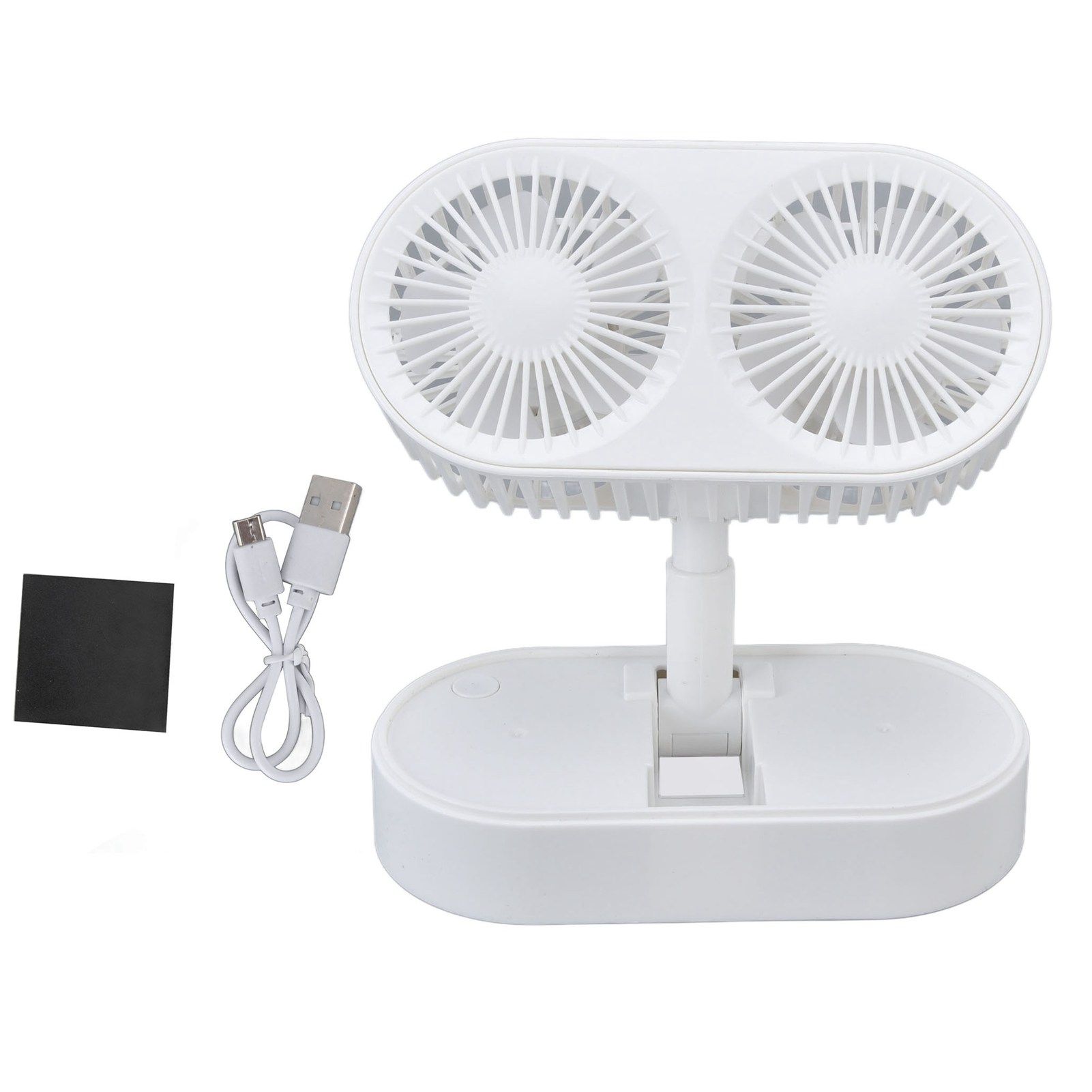Desktop Double Fan Dual Motor 135° Angle Adjustable Handheld Fan Three Levels