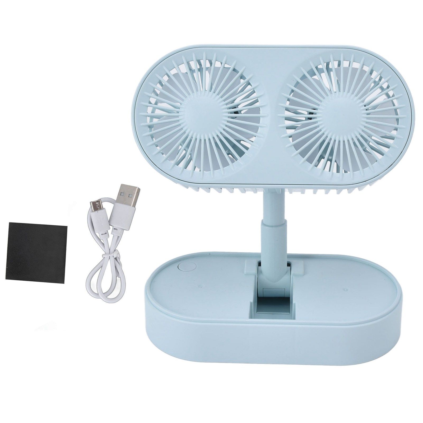 Desktop Double Fan Dual Motor 135° Angle Adjustable Handheld Fan Three Levels