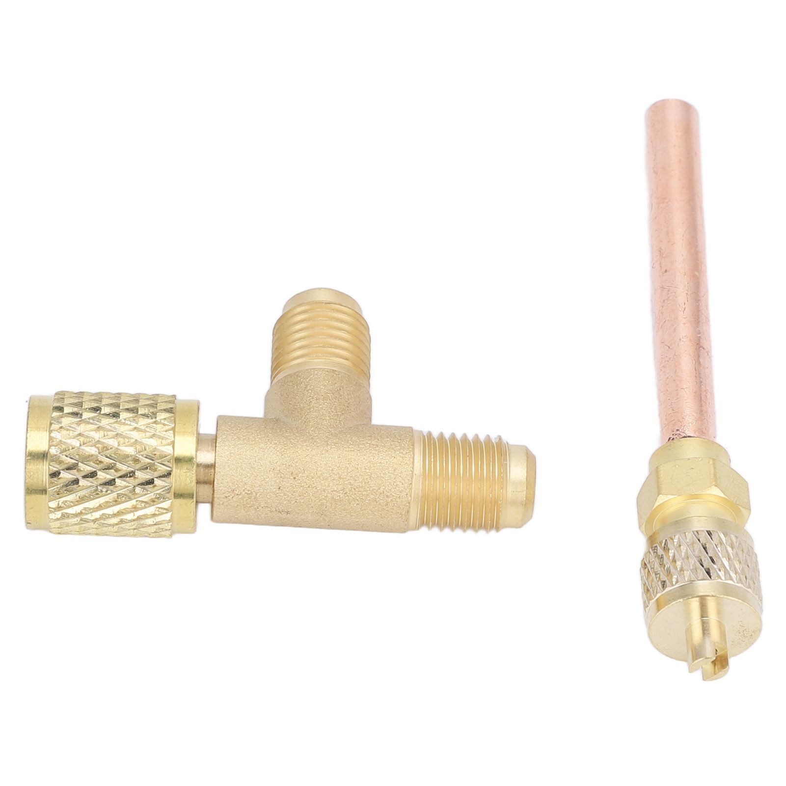 1/4in SAE Tee Adapter Built in Valve Core Quick Connection Double Sealing for view 3