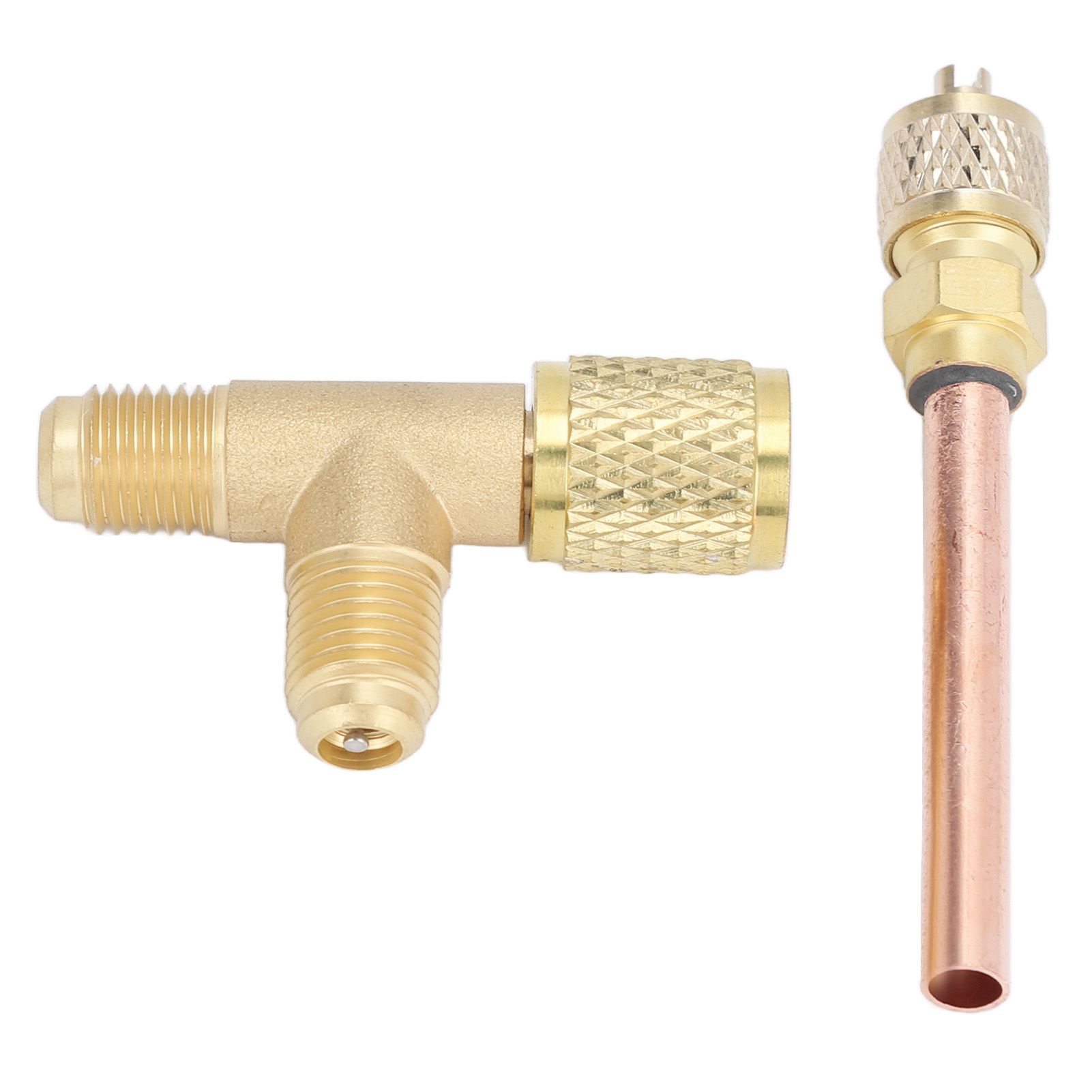 1/4in SAE Tee Adapter Built in Valve Core Quick Connection Double Sealing for view 4