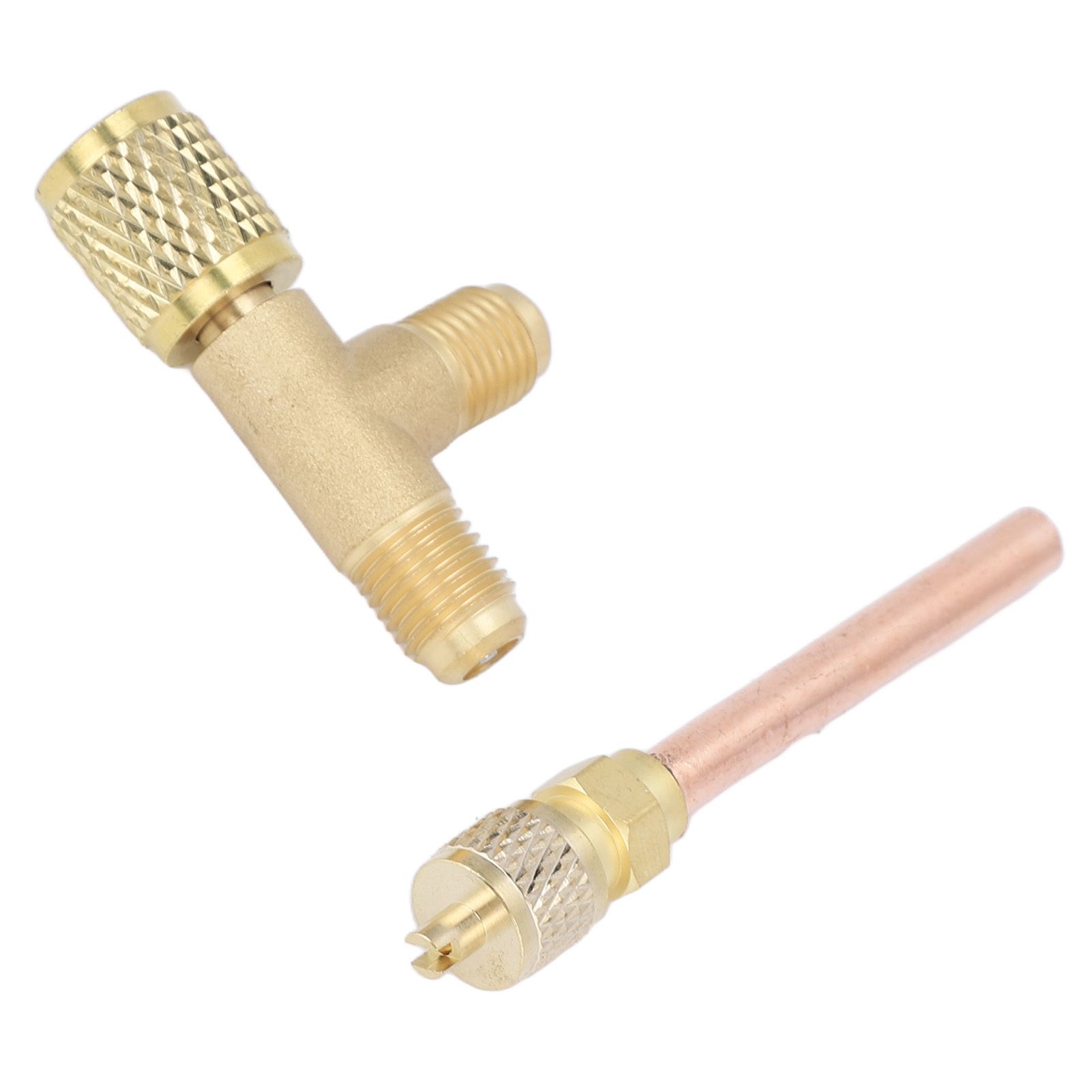 1/4in SAE Tee Adapter Built in Valve Core Quick Connection Double Sealing for view 5