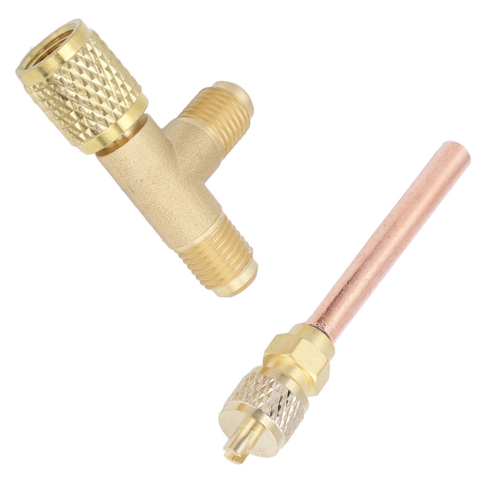 1/4in SAE Tee Adapter Built in Valve Core Quick Connection Double Sealing for view 8