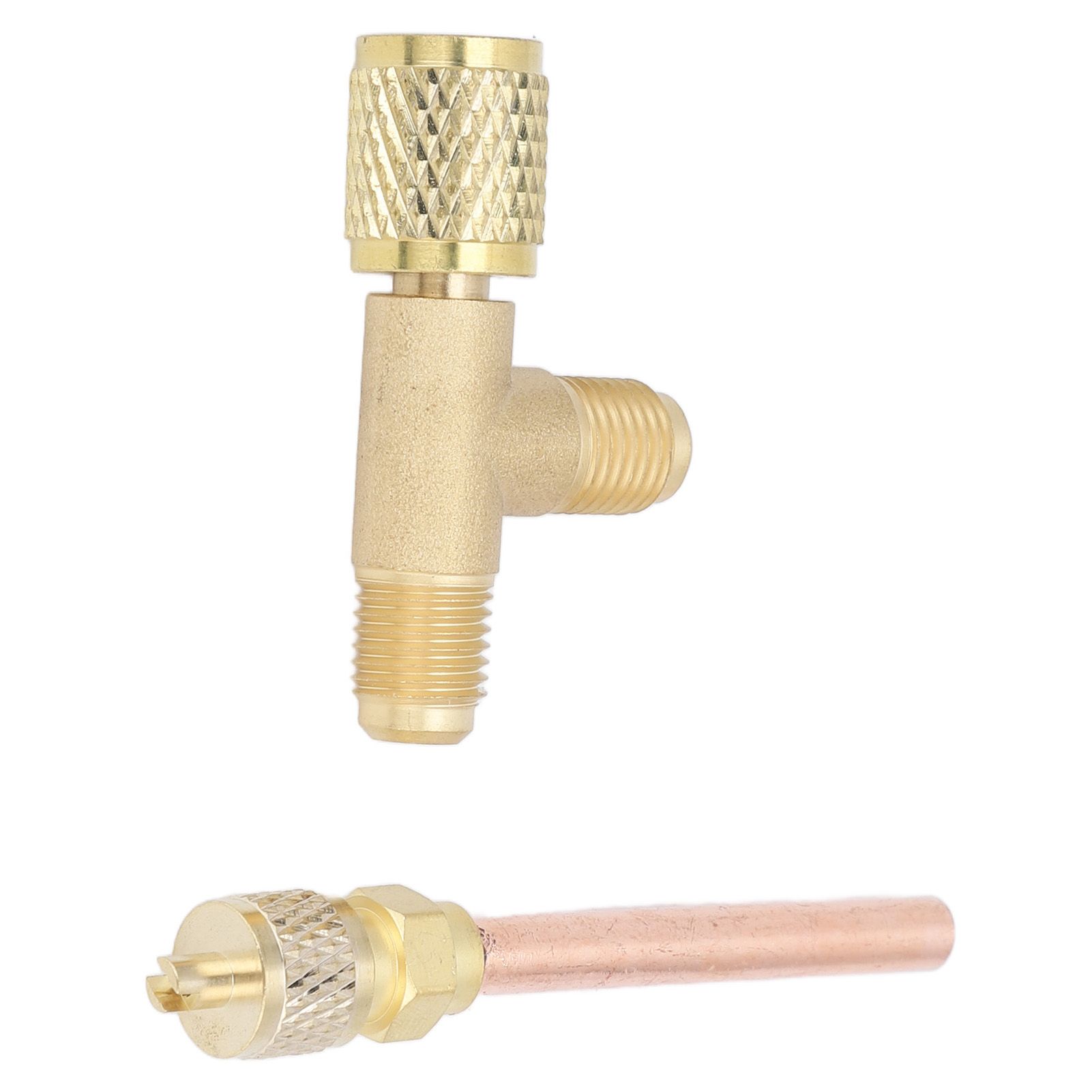 1/4in SAE Tee Adapter Built in Valve Core Quick Connection Double Sealing for view 9