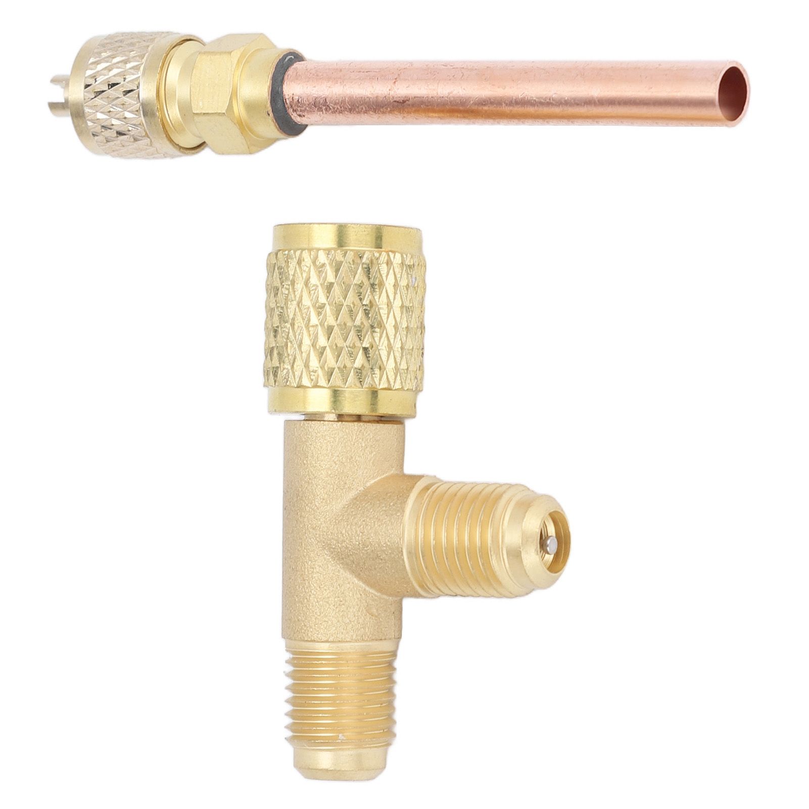 1/4in SAE Tee Adapter Built in Valve Core Quick Connection Double Sealing for view 10