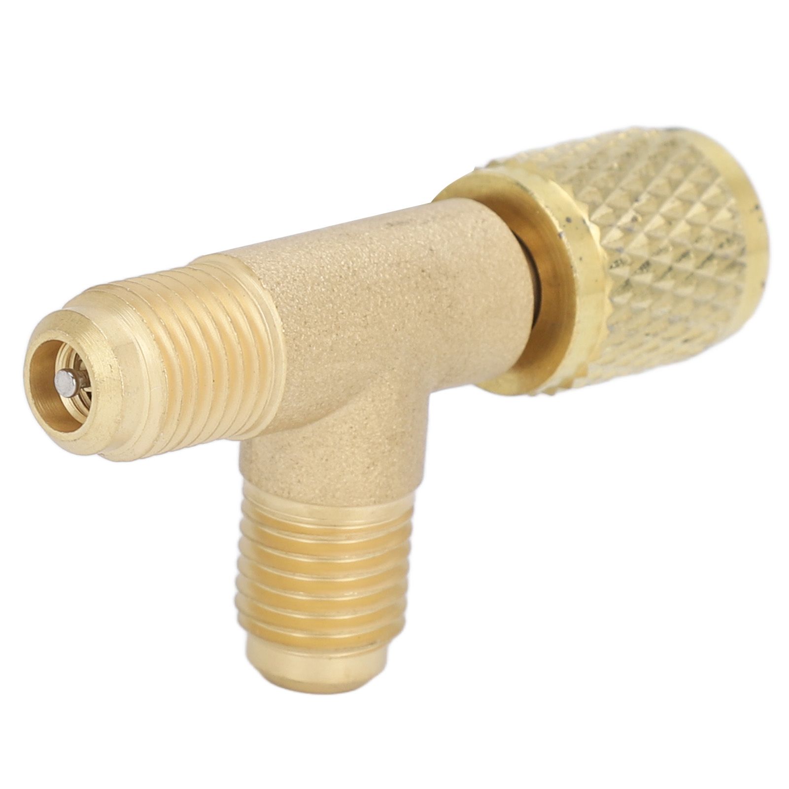 1/4in SAE Tee Adapter Built in Valve Core Quick Connection Double Sealing for view 13