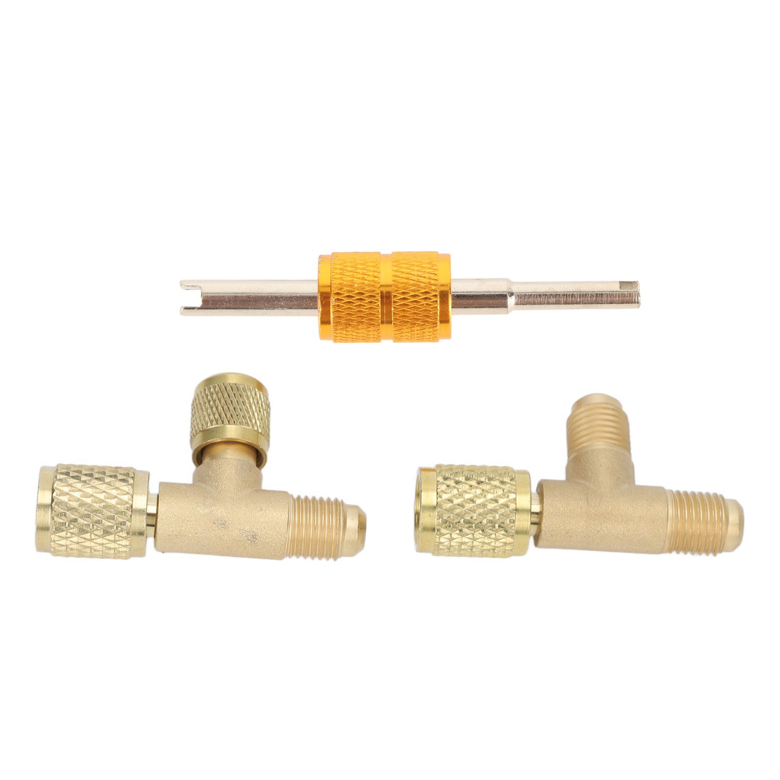 1/4in Valves Core Brass Tee Adapter Quick Coupler Access Tee Fittings for view 4