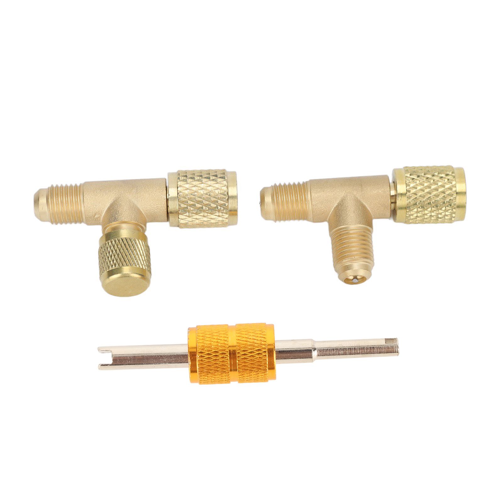 1/4in Valves Core Brass Tee Adapter Quick Coupler Access Tee Fittings for view 5