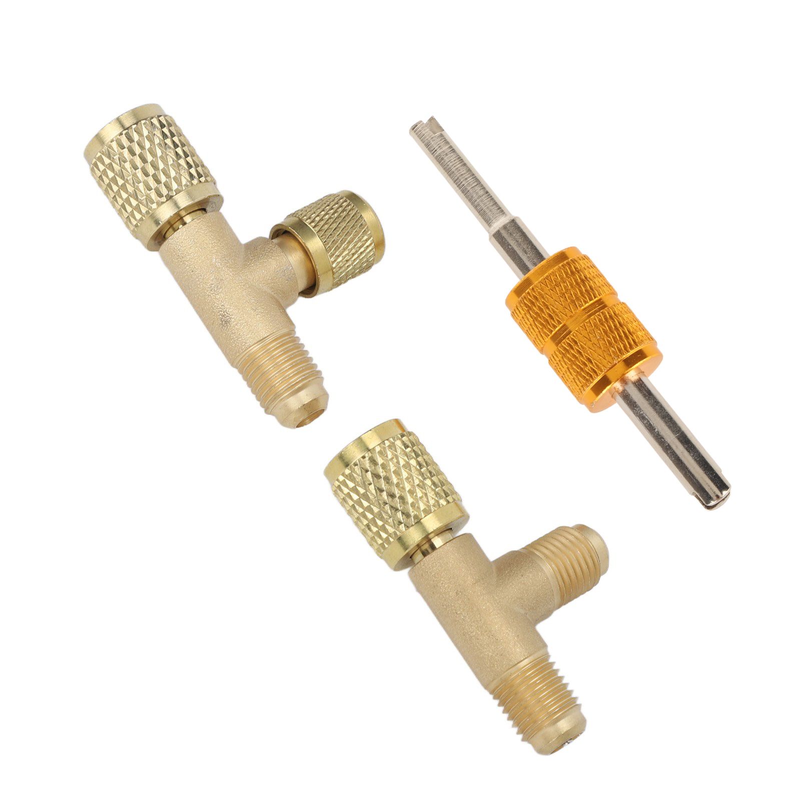 1/4in Valves Core Brass Tee Adapter Quick Coupler Access Tee Fittings for view 6